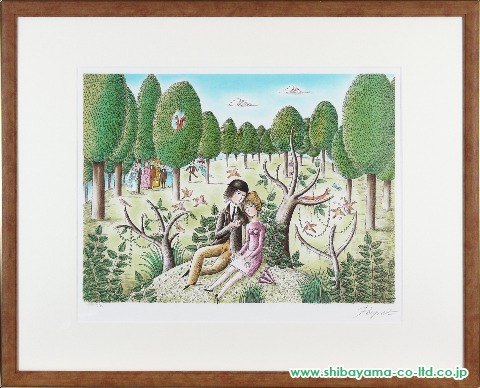 レイモン・ペイネ「愛の語らい」リトグラフ :: 絵画買取・絵画販売専門