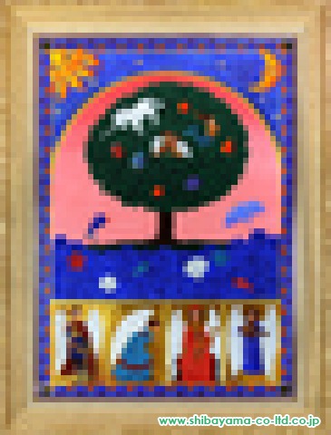 小澤摩純「生命の樹」アクリル 30号 :: 絵画買取・絵画販売専門店 