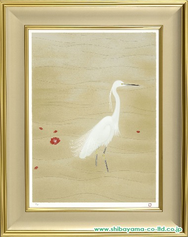 上村松篁「花」シルクスクリーン :: 絵画買取・絵画販売専門店 - 株式