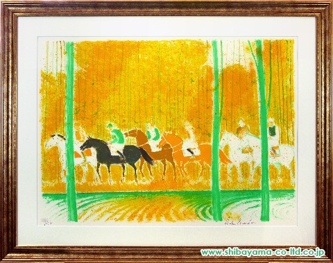 大人気新品 絵画 競馬 馬 ブラジリエ額装リトグラフ | www.auto-craft.jp