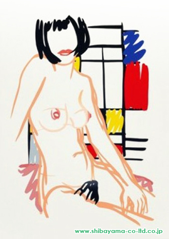 トム・ウェッセルマン「Monica Sitting with Mondrian」スクリーンプリント