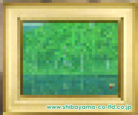 浜田昇児川辺の村10号　日本画 浜田昇児川辺の村10号 日本画 - 絵画