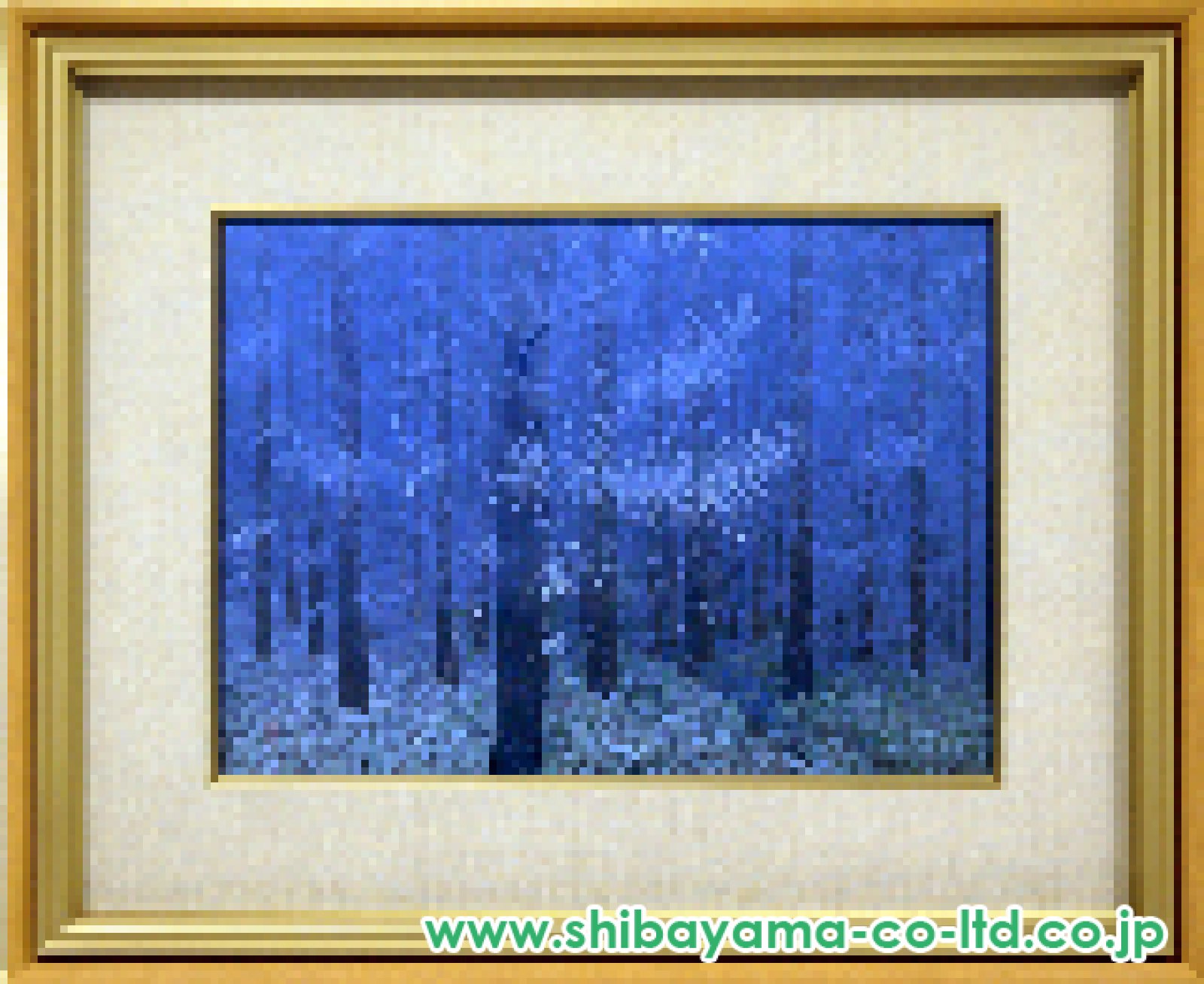 佐々木裕而「霧氷唐松林」日本画 P8号 :: 絵画買取・販売 - シバヤマ