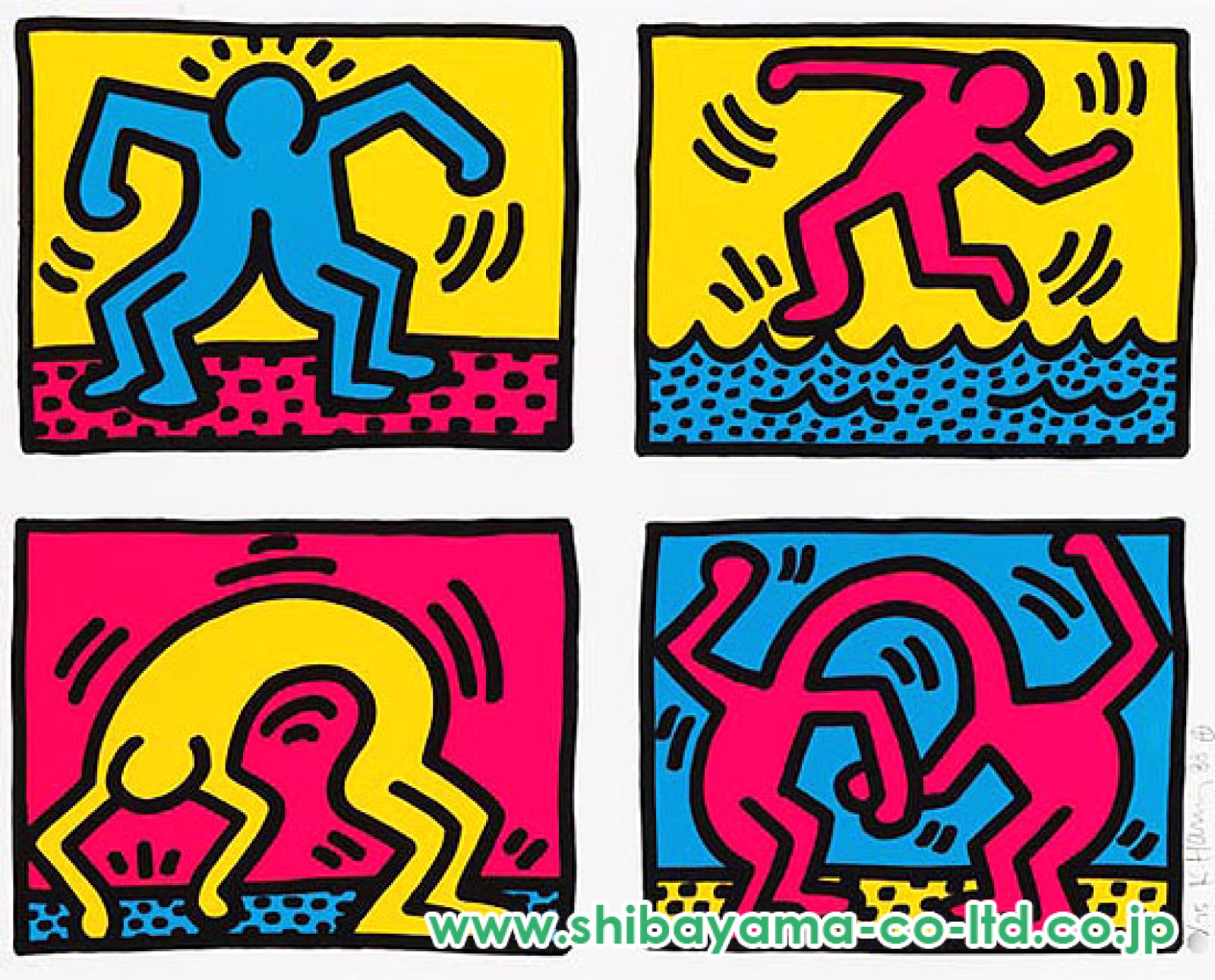 キース・ヘリング「Pop Shop Quad II」シルクスクリーン :: 絵画