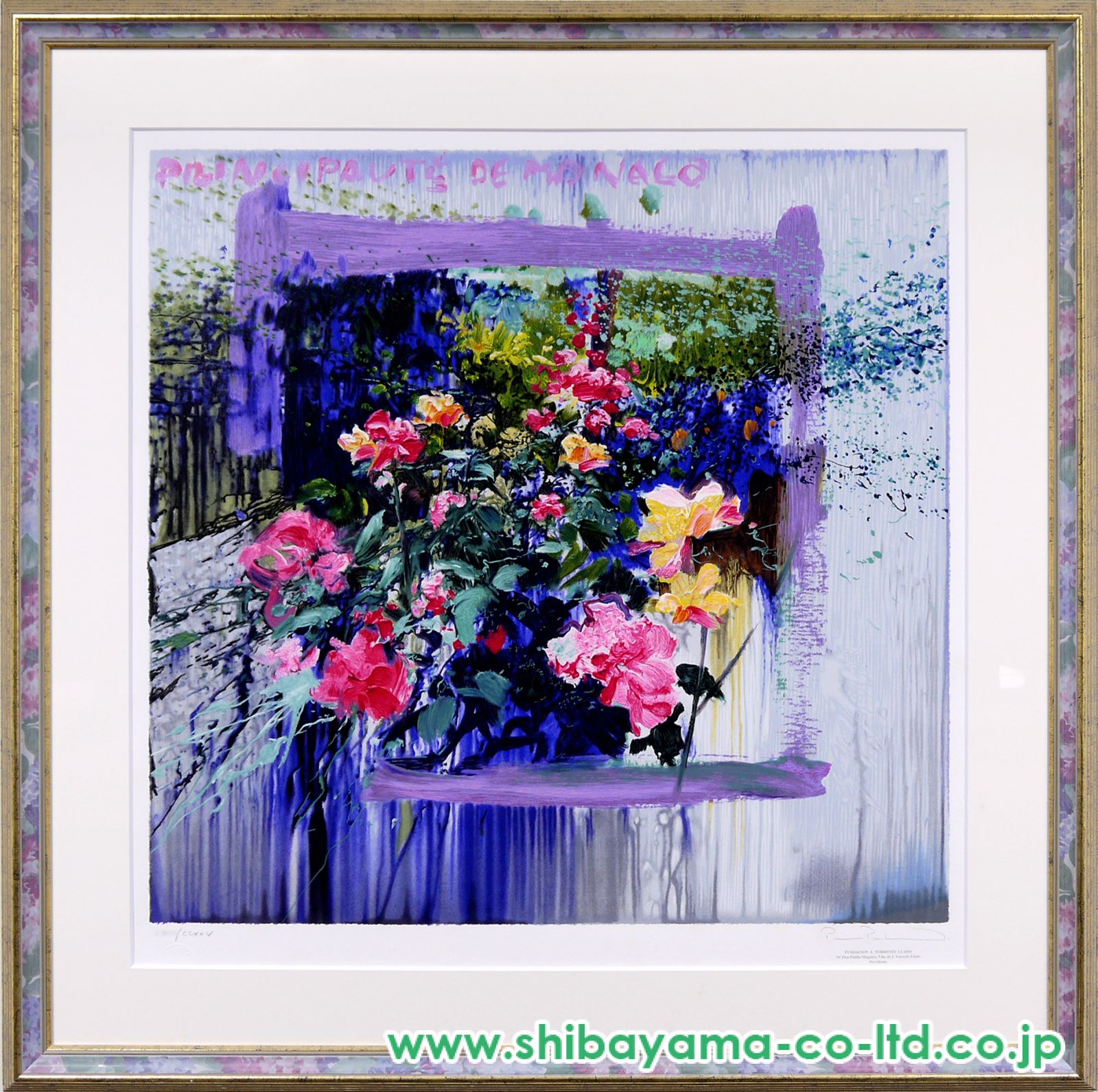 トレンツ　リャド　モナコの薔薇　額装品 10629_0ca8274343917b2f56197036