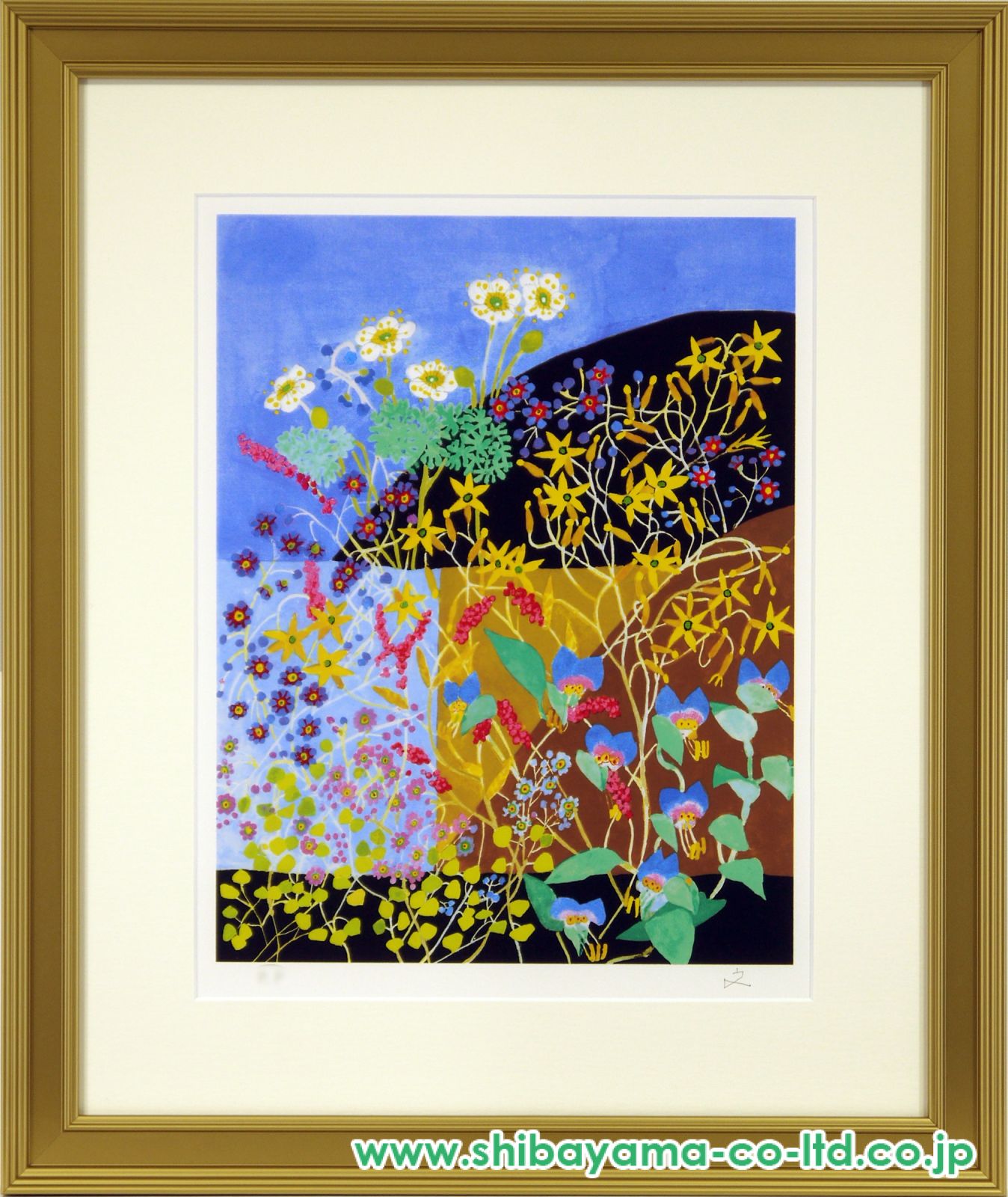 堀文子「名もなき草たち」セリグラフ :: 絵画買取・販売 - シバヤマ