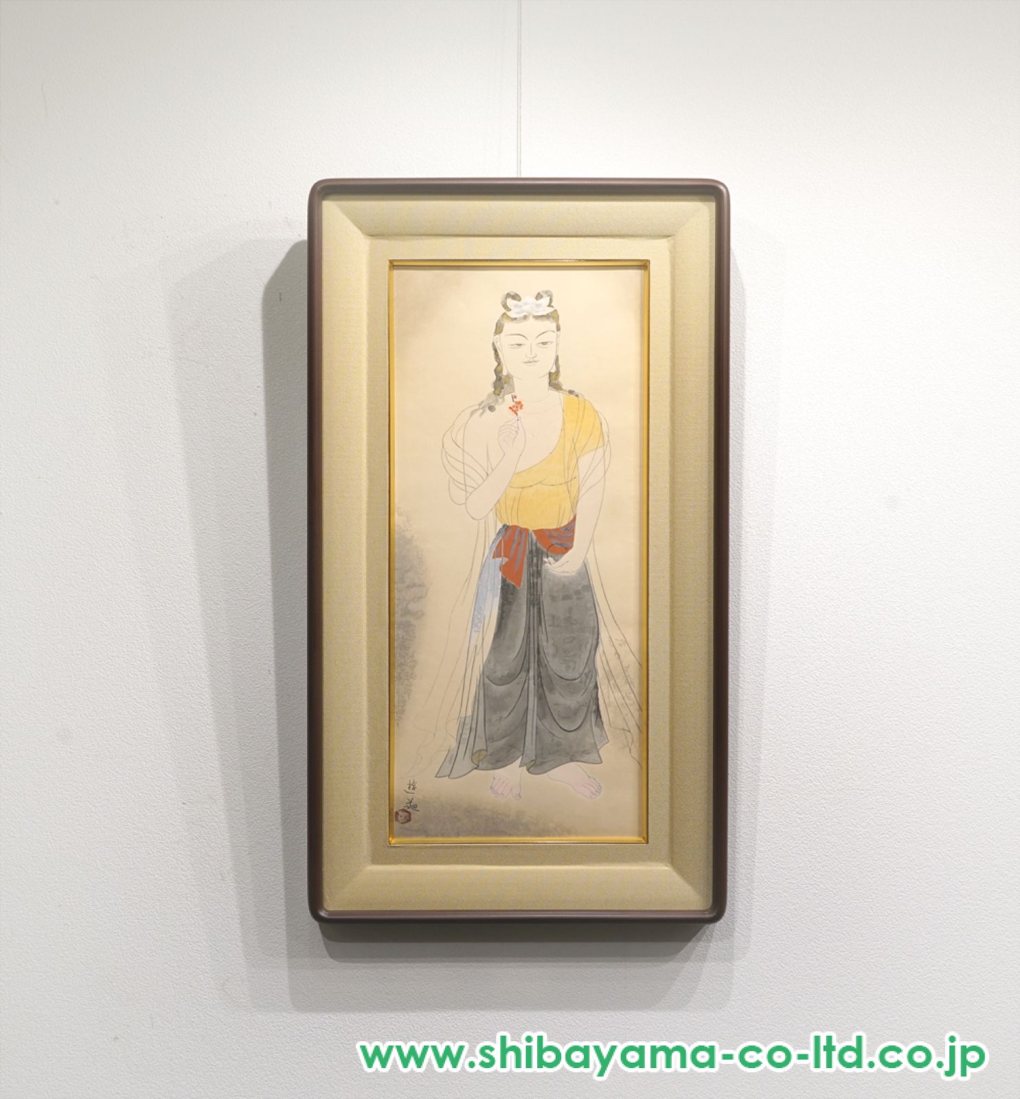 小倉遊亀　「咲きそむ」　木版画　作品証明シール有り 小倉遊亀】「山茶花」 絵画 – NISHIKINO VINTAGE KYOTO