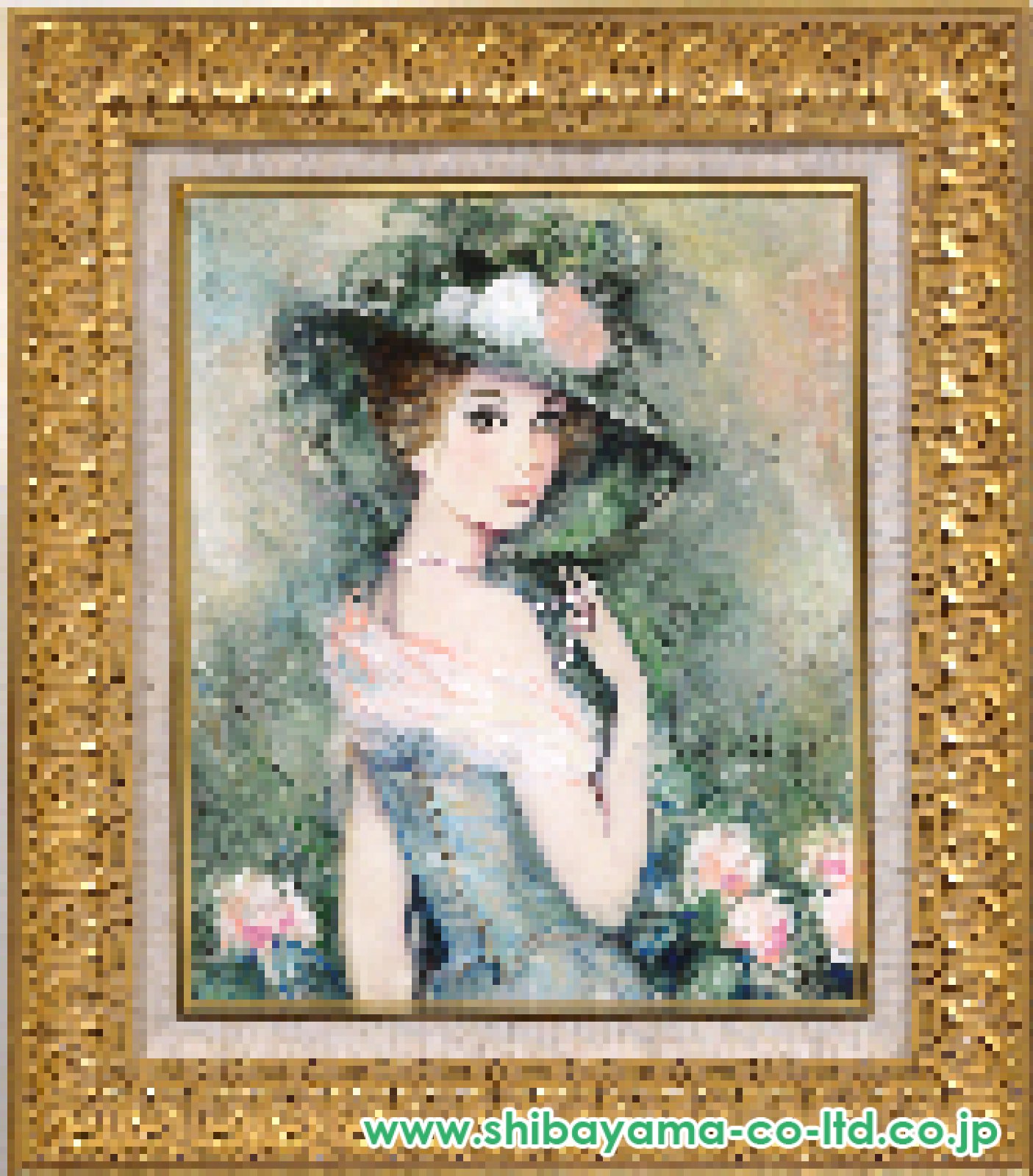 ベルナール・シャロワ「緑の帽子の女性」油彩 8号 :: 絵画買取・販売