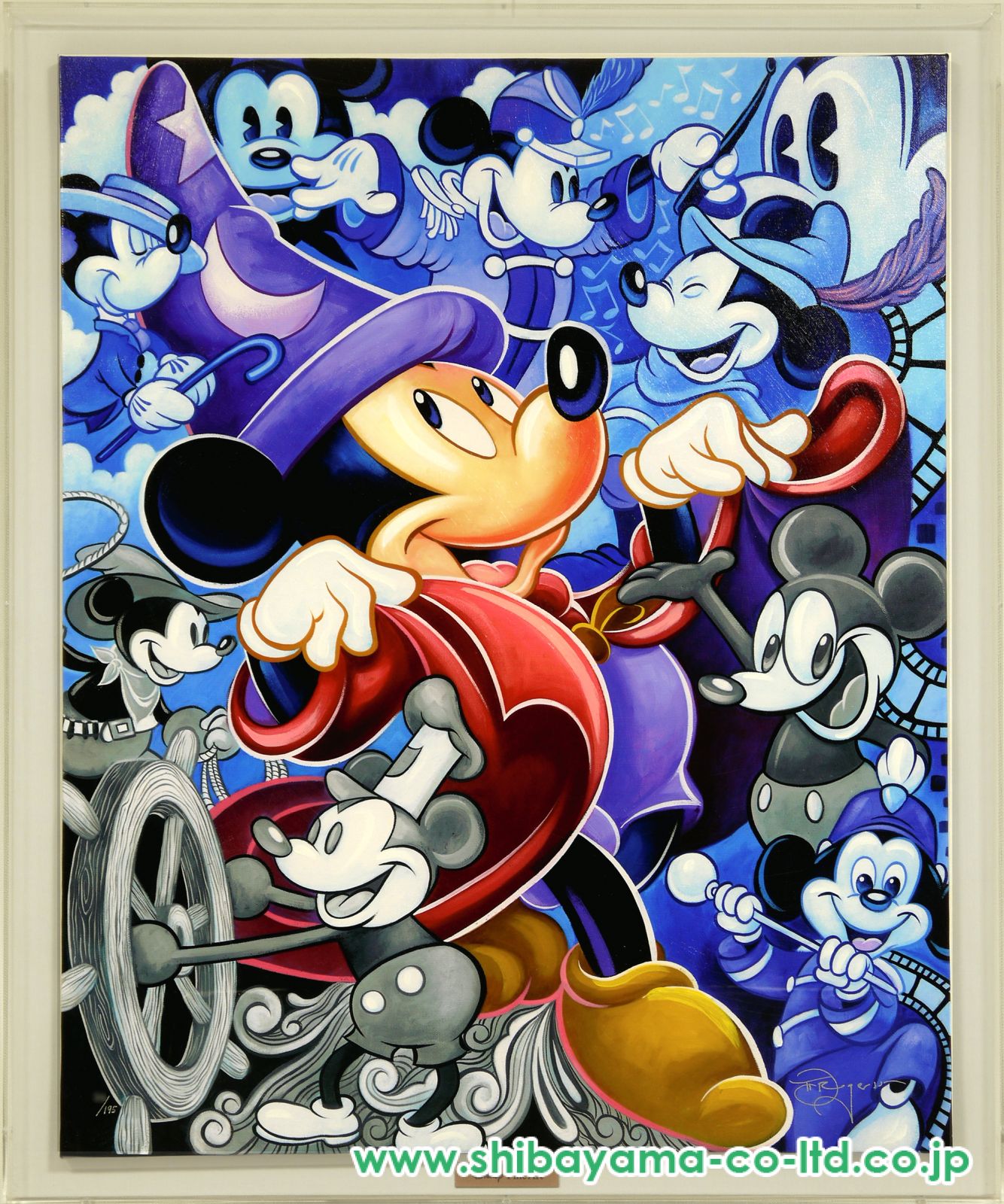 DISNEY Fine Art ティムロジャーソン作 ミッキー 白雪 ピノキオ ティム・ロジャーソン「ミッキーマウスのお祝い」ジークレー