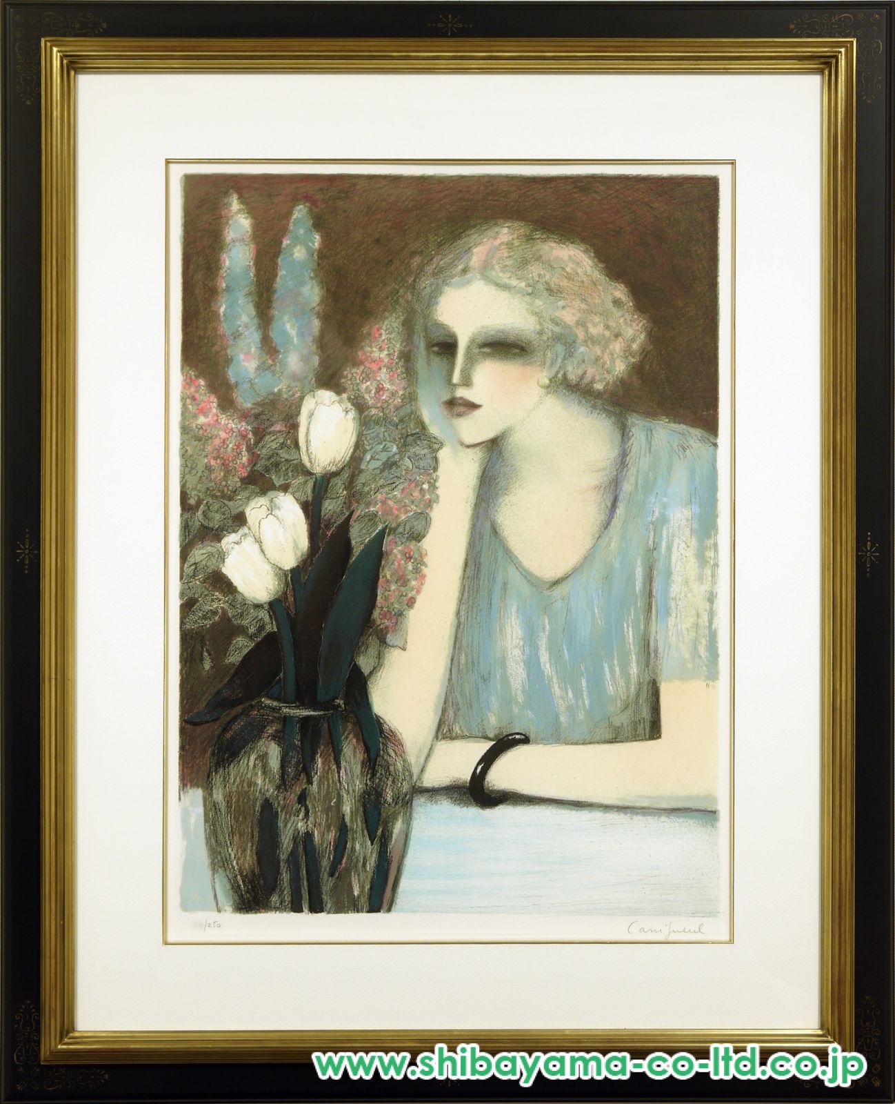 x*0様 カシニョール白いチューリップ 189/250 カシニョール白いチューリップ 189/250 絵画 - 絵画