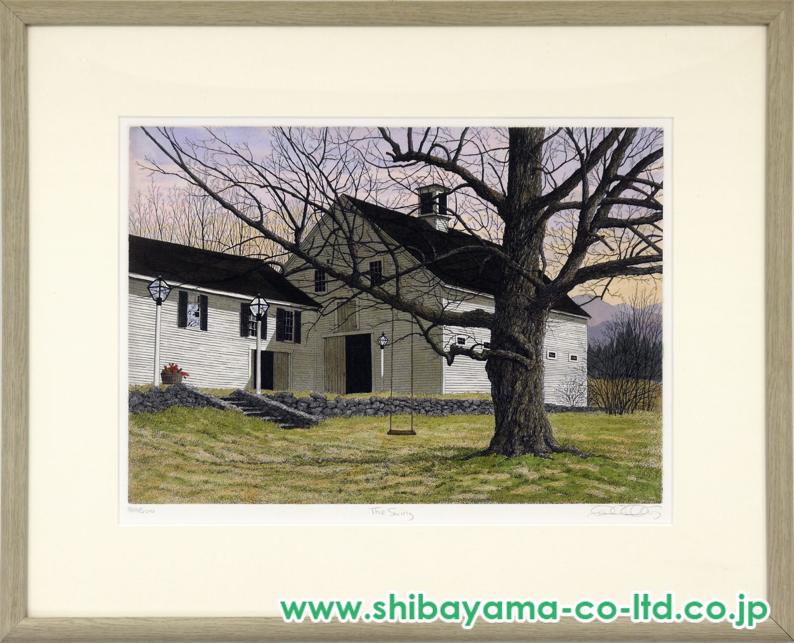 美品 キャロル・コレット「Chestnut Street」銅版画手彩色 サイン入 キャロル・コレット 絵画 アメリカ サンフランシスコ 風景画 絵
