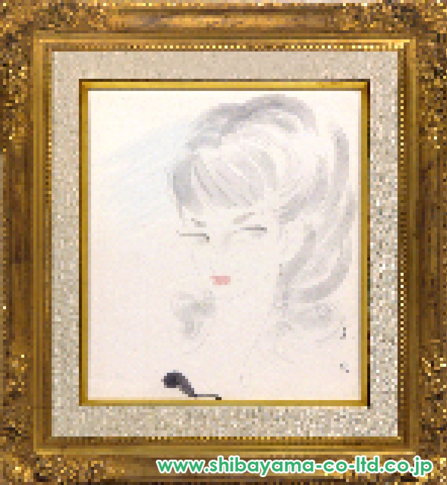 東郷青児「婦人像」水彩 色紙（1/4） :: 絵画買取・販売 - シバヤマ