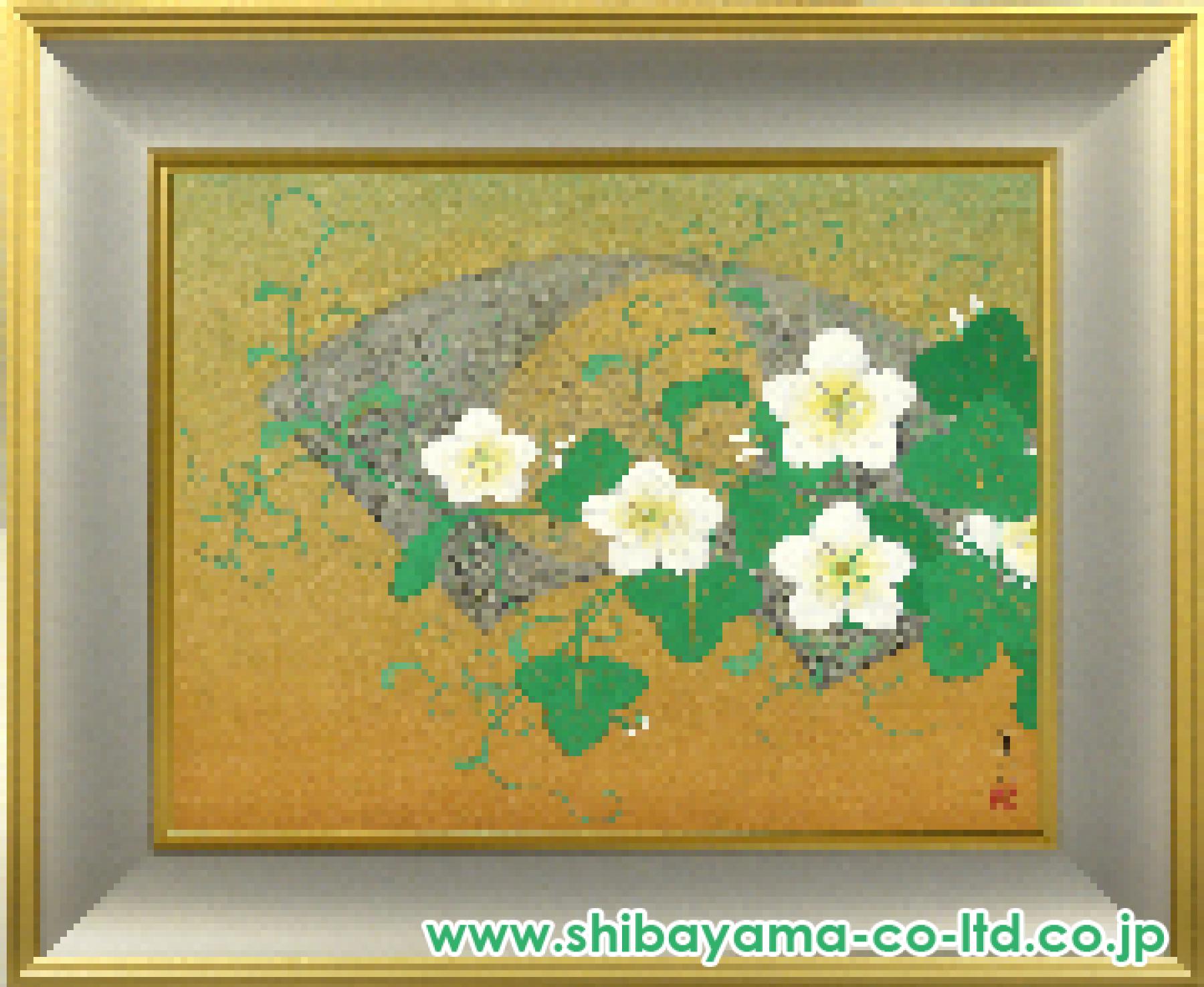 石踊達哉「夕顔」日本画 10号 :: 絵画買取・販売 - シバヤマ