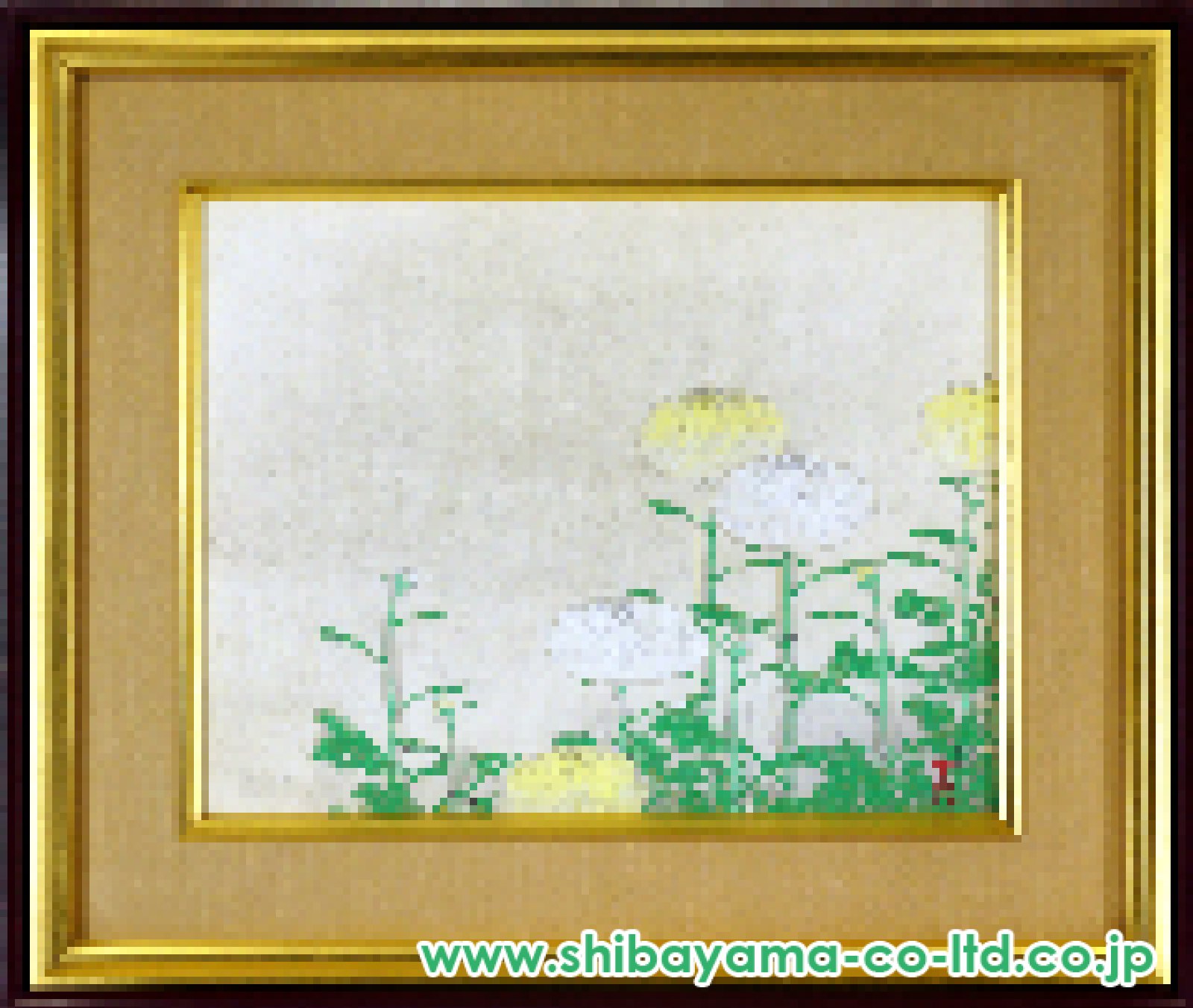 前田青邨「菊」日本画 :: 絵画買取・販売 - シバヤマ