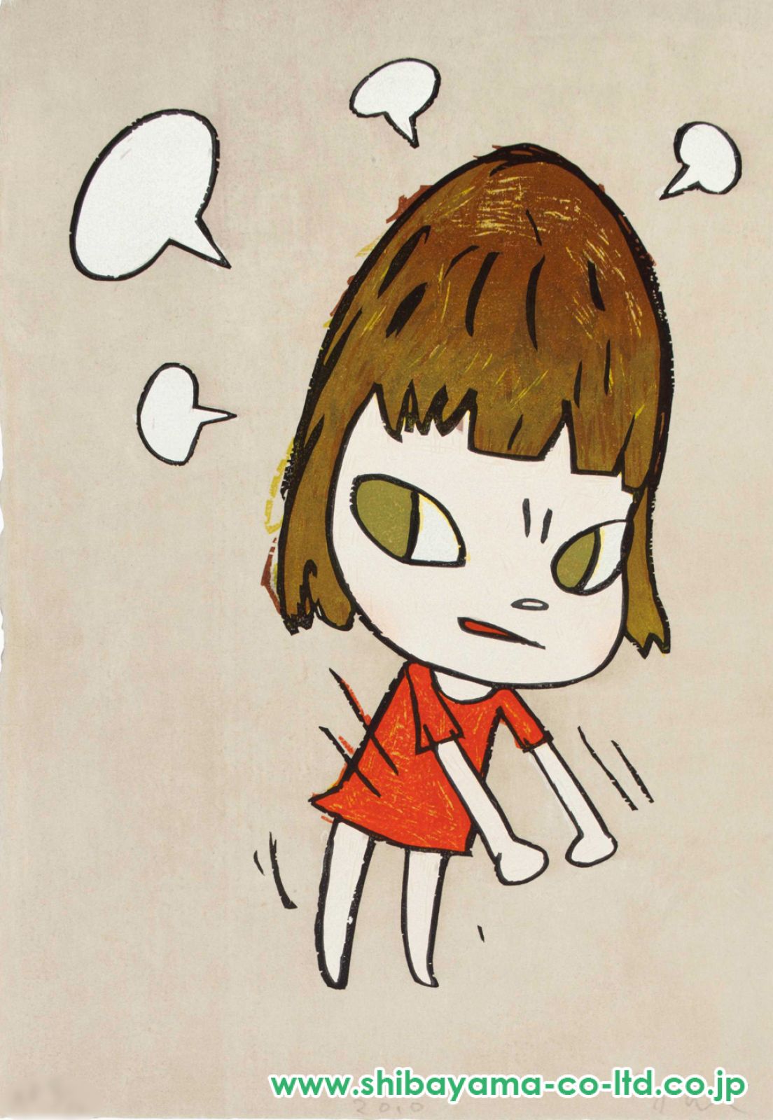 奈良美智「Poindexter」版画 奈良美智「Pissed Off」木版画 :: 絵画買取・販売 - シバヤマ