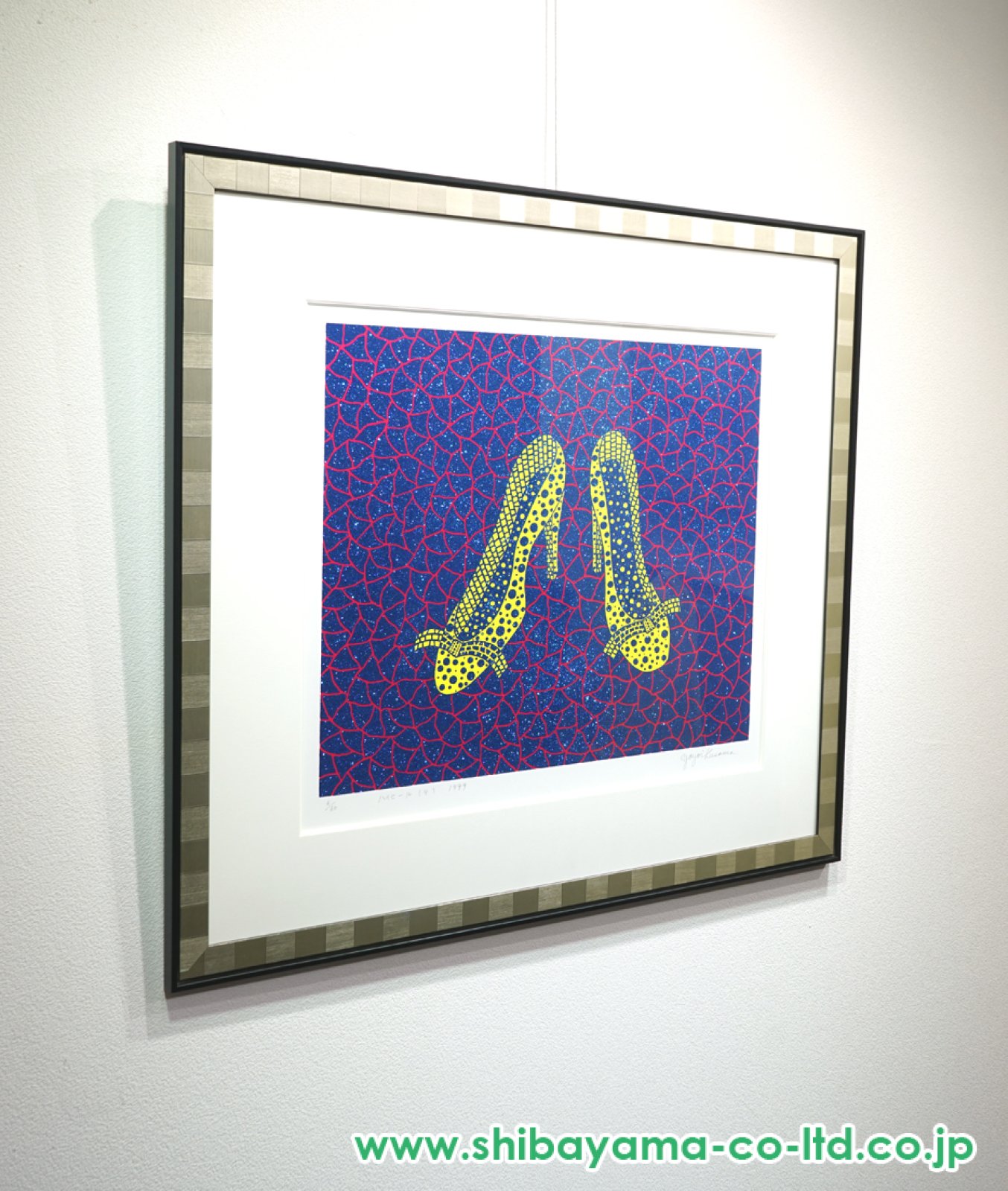 草間彌生「ハイヒール(4)」シルクスクリーン＋ラメ :: 絵画買取