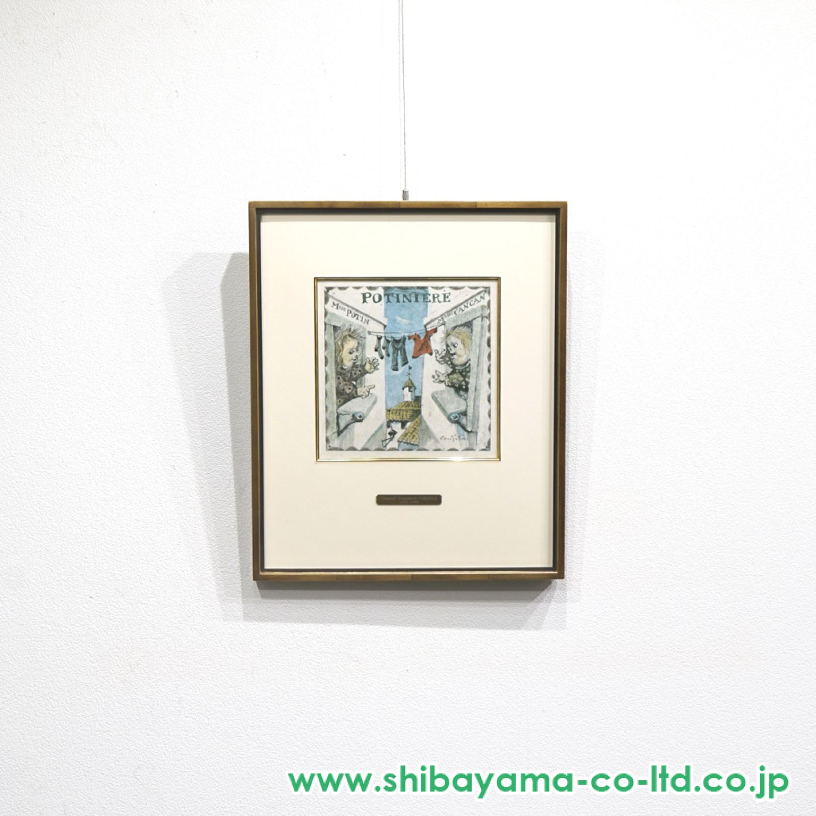 藤田嗣治「四十雀より『うわさ話』」リトグラフ :: 絵画買取