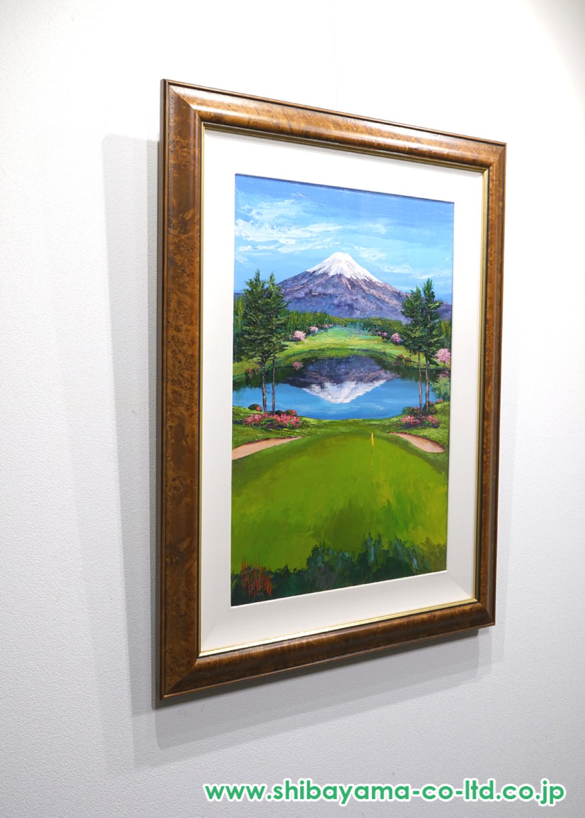 マーク・キング「GOLF Mt.Fuji」油彩 M20号 :: 絵画買取・販売 - シバヤマ