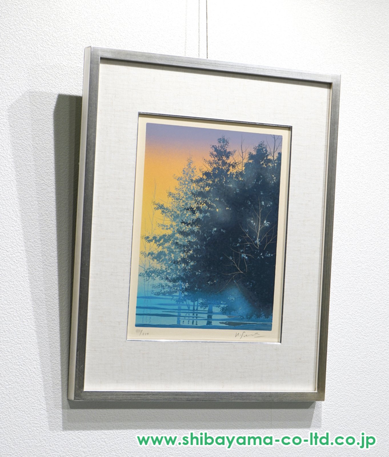 千住博「水の森」シルクスクリーン :: 絵画買取・販売 - シバヤマ