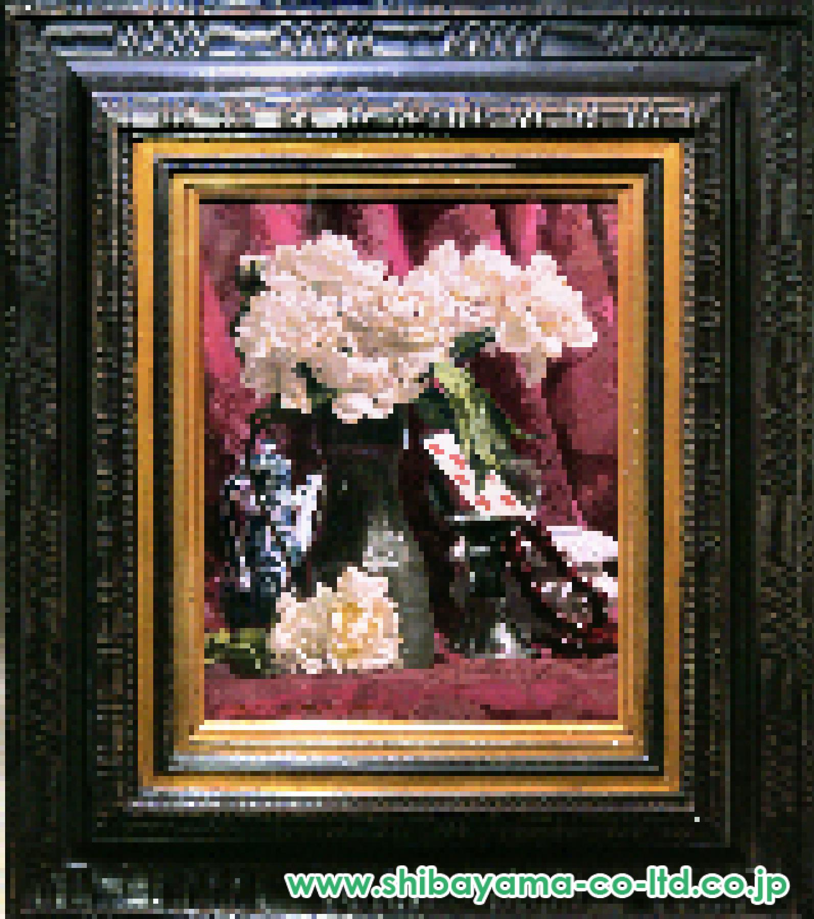 青木敏郎「芍薬とトランプ」油彩 6号 :: 絵画買取・販売 - シバヤマ