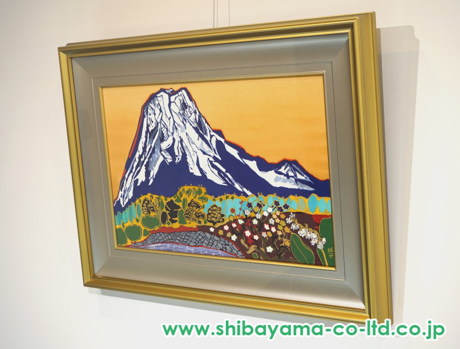 片岡 球子、【雪降りそめし富士】、大判、超希少画集・額装画、状態良好 片岡球子 めで多き富士 オリジナルリトグラフ 2007年制作 | 美濃