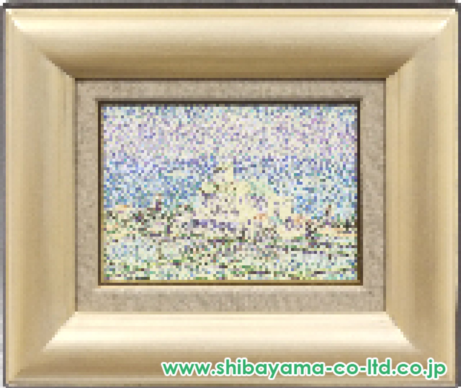 山田嘉彦「海辺の白い家」油彩 SM :: 絵画買取・販売 - シバヤマ