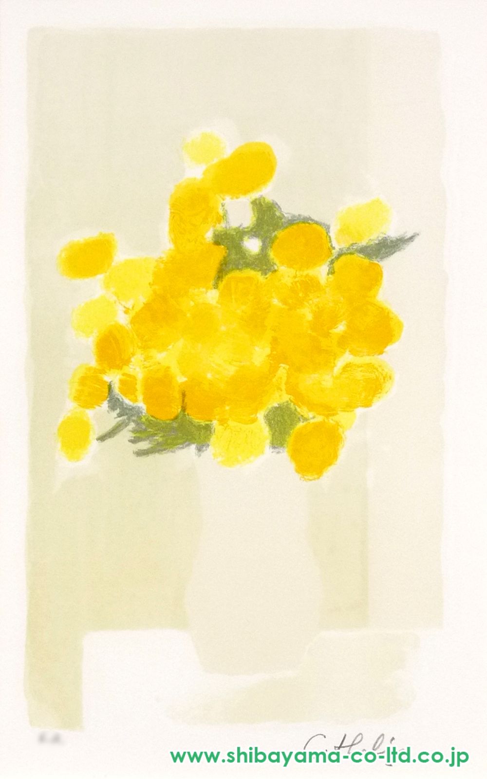 ベルナール・カトラン「黄色い花」リトグラフ :: 絵画買取・販売