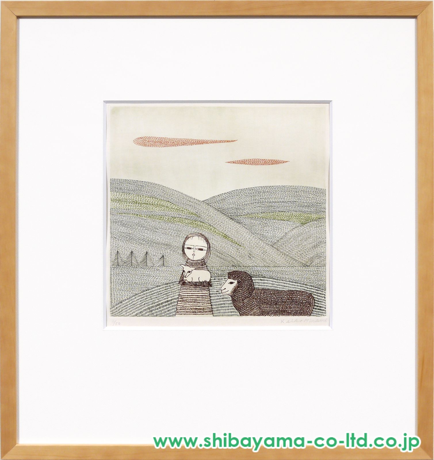 銅版画　羊飼い　1846年 銅版画 羊飼い 1846年ブランド