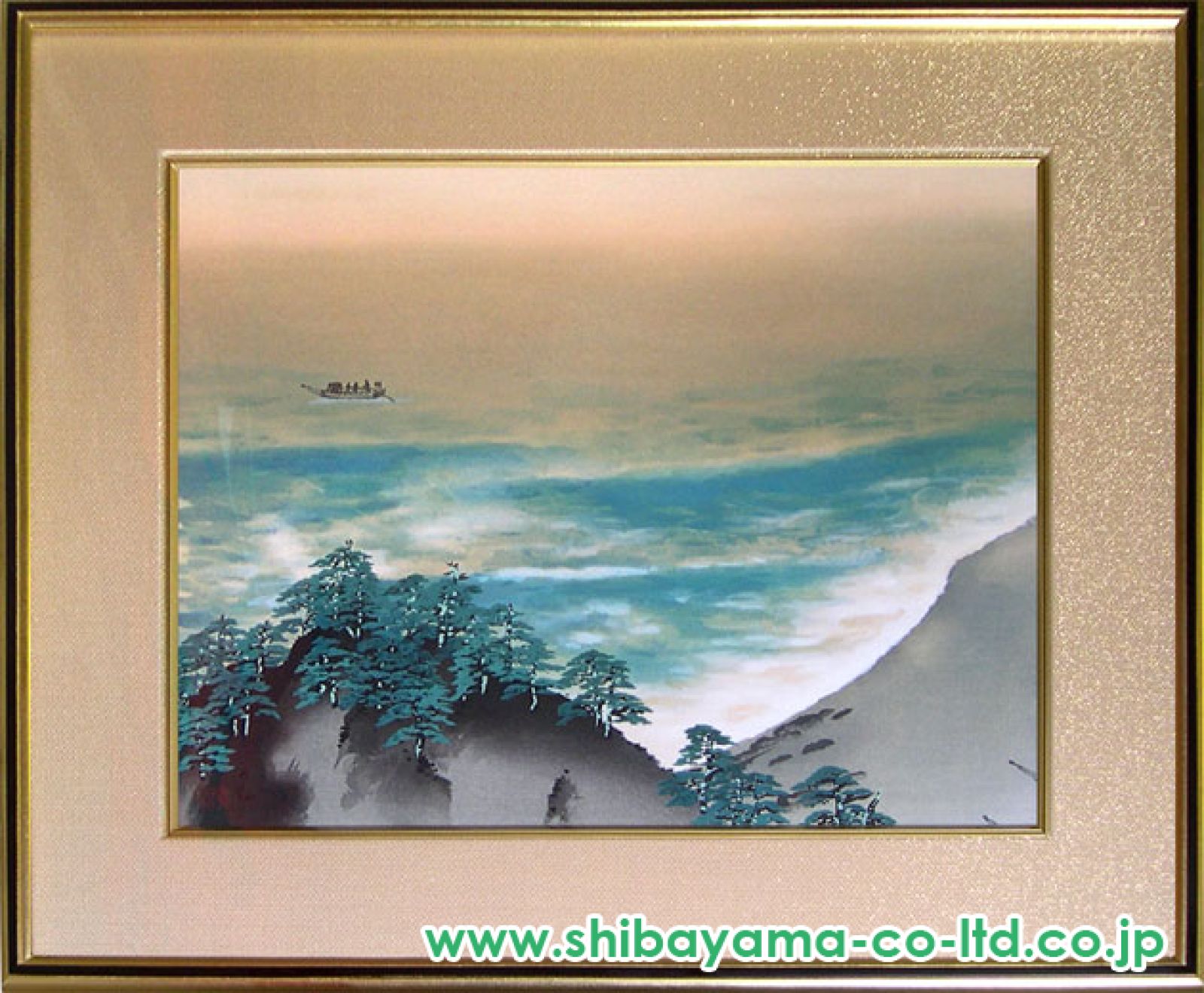 絵画　知念村の漁港 中村善策「高島漁港（小樽）」油絵・F6号 絵画買取・販売の小竹美術
