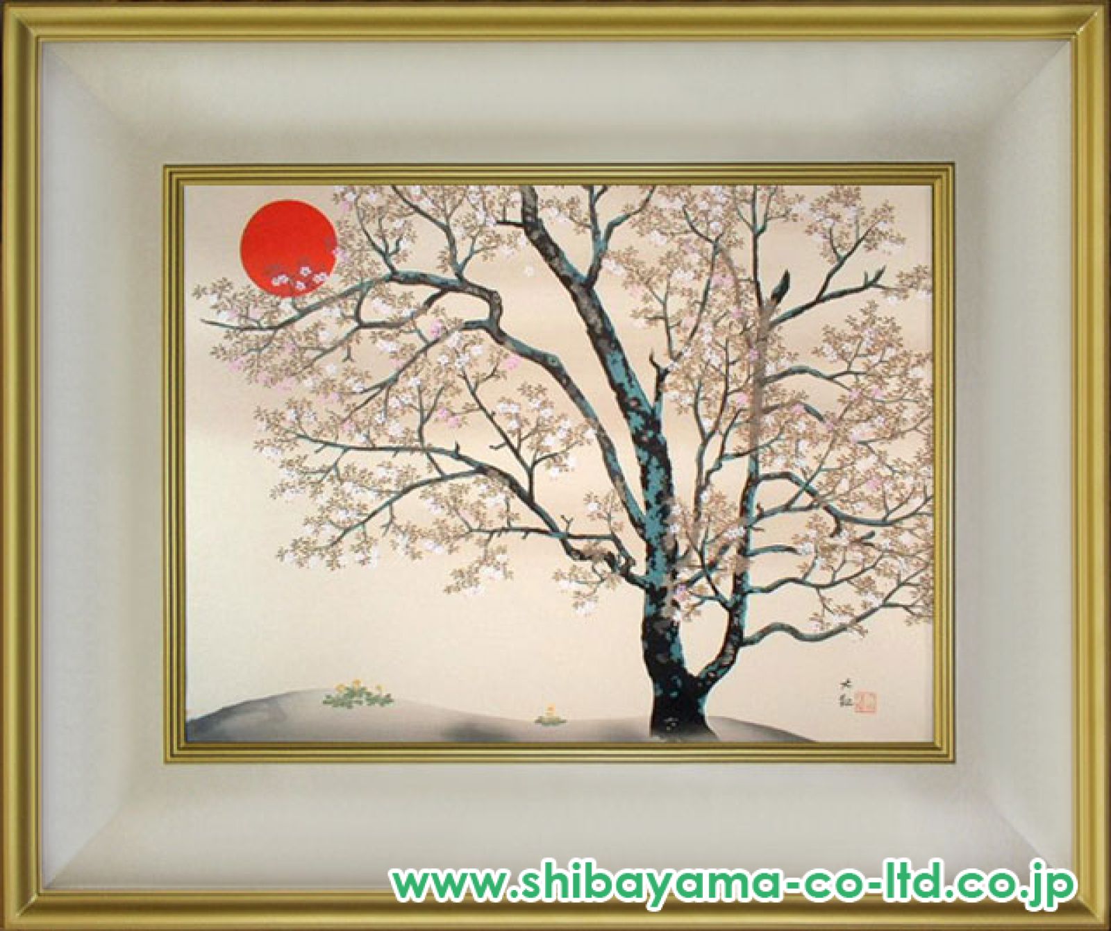 「朝陽映島」 　横山大観　勅題画特選 絹本着色 絵画　日本画 風景画 額装 横山 大観 「朝陽映島」 Taikan Yokoyama - 創業36年 美術品販売