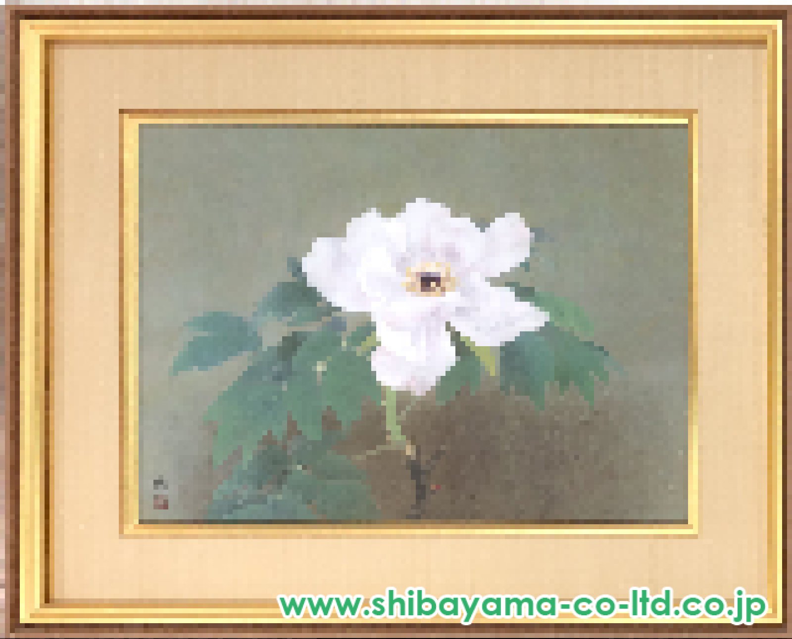 松本勝「牡丹」日本画 12号 :: 絵画買取・販売 - シバヤマ