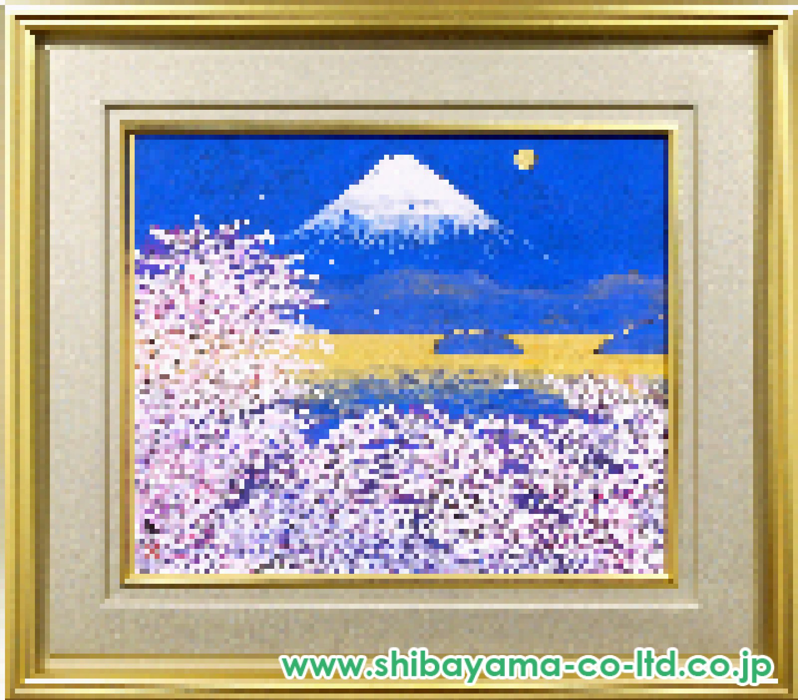 平松礼二「富士山 さくら」日本画 8号 :: 絵画買取・販売 - シバヤマ
