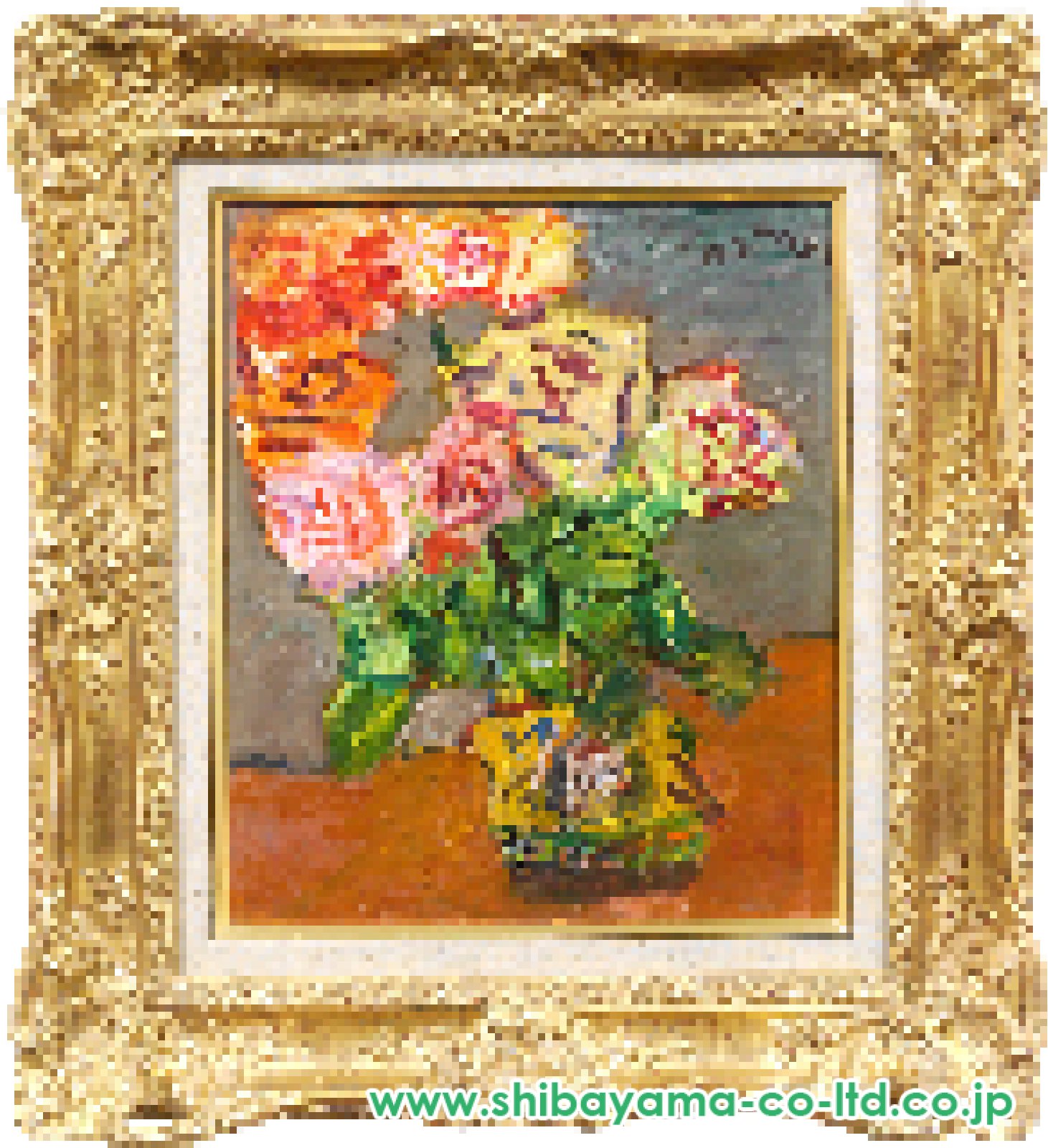 中川一政「薔薇」油彩 8号 :: 絵画買取・販売 - シバヤマ