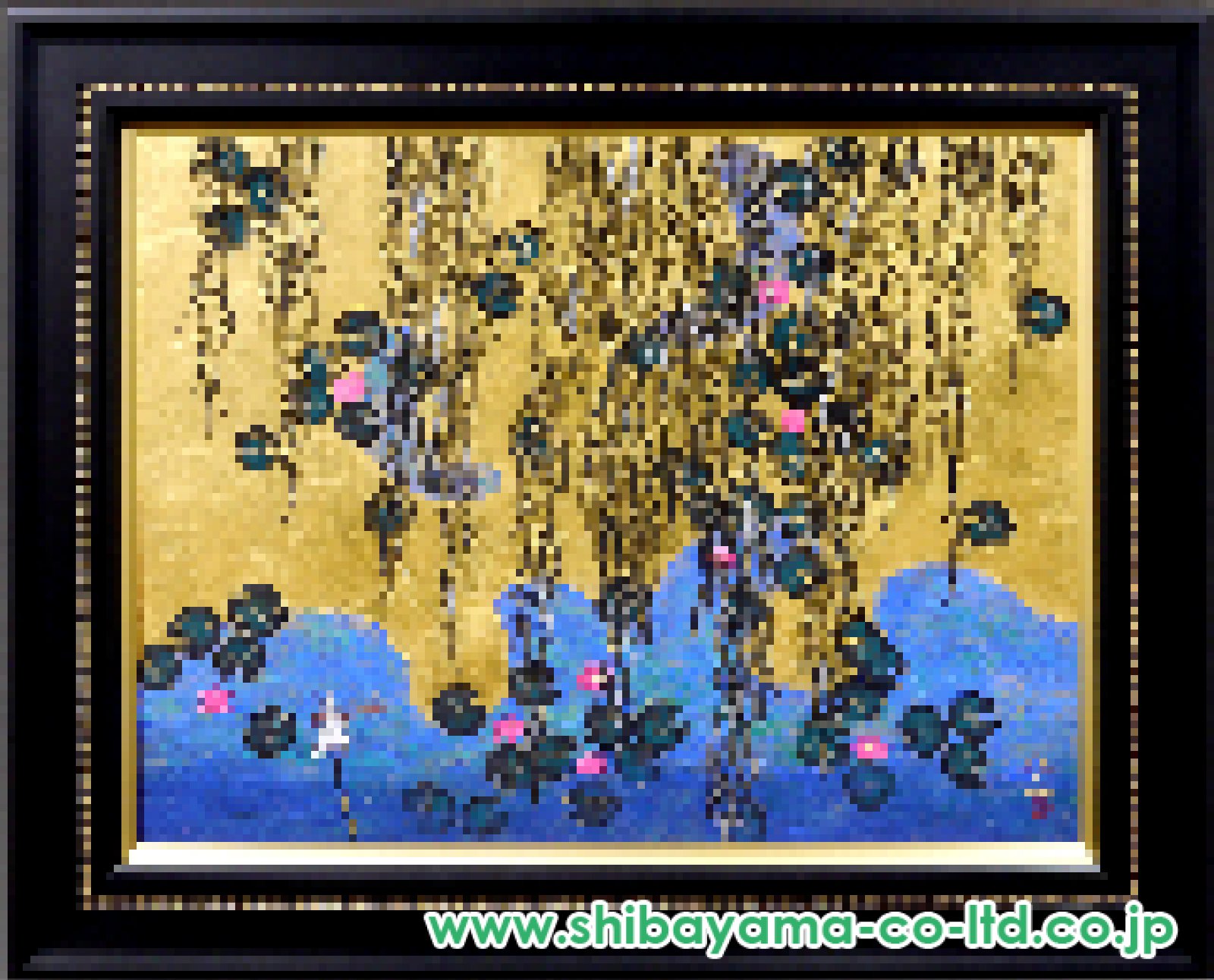 平松礼二「ジヴェルニーモネの池 金色の雲」日本画 12号 :: 絵画買取