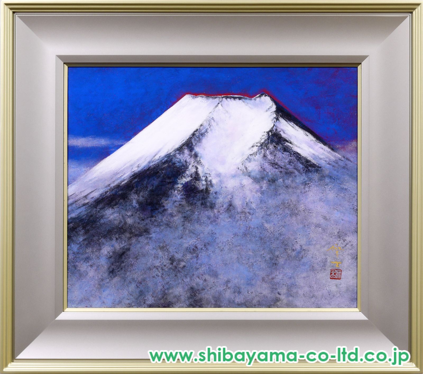 川瀬麿士「富士」日本画 8号 :: 絵画買取・販売 - シバヤマ