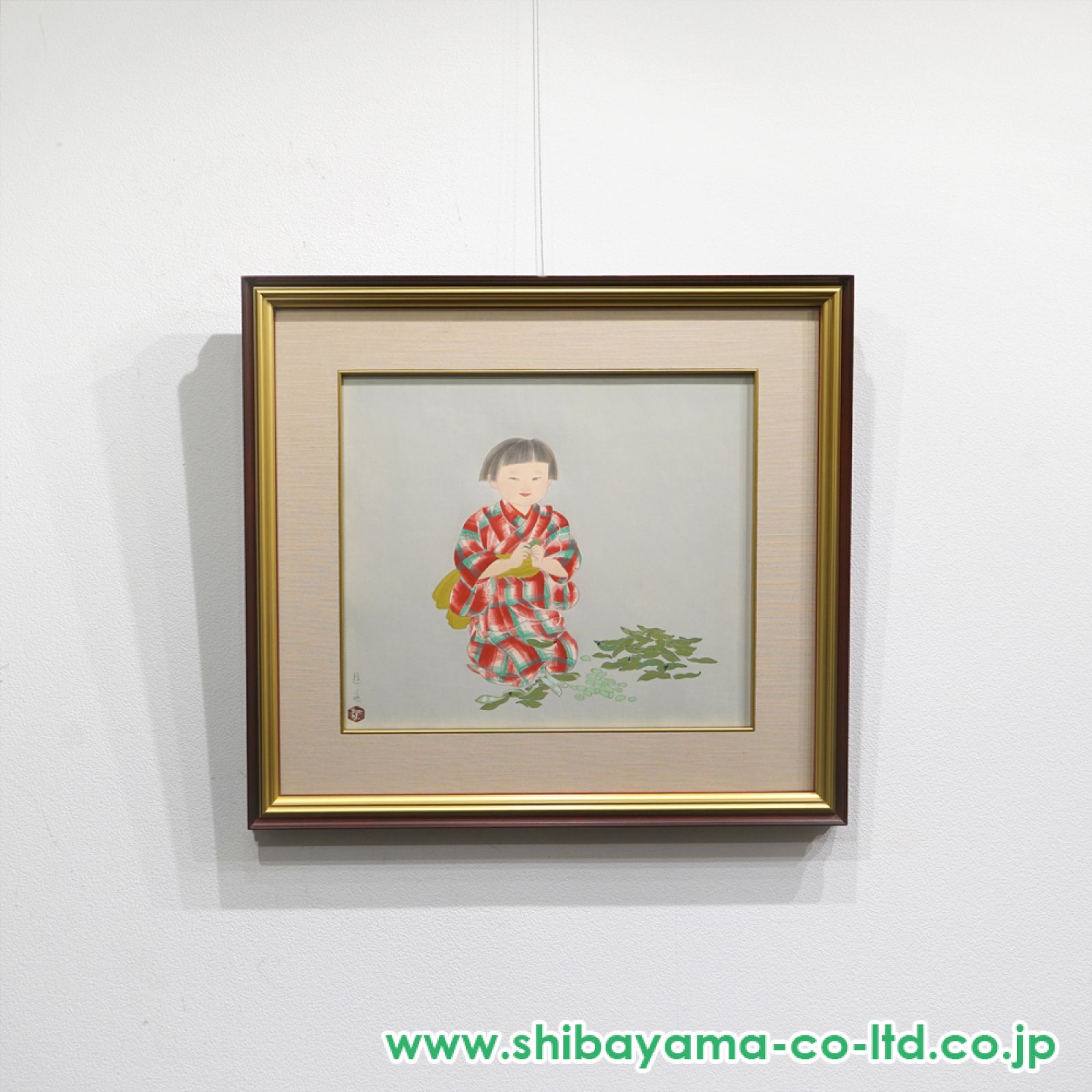 小倉遊亀　「つぼみ」　木版画　刷り込みサイン・作品証明シール有り 最前線の 小倉遊亀 「つぼみ」 木版画 刷り込みサイン・作品証明
