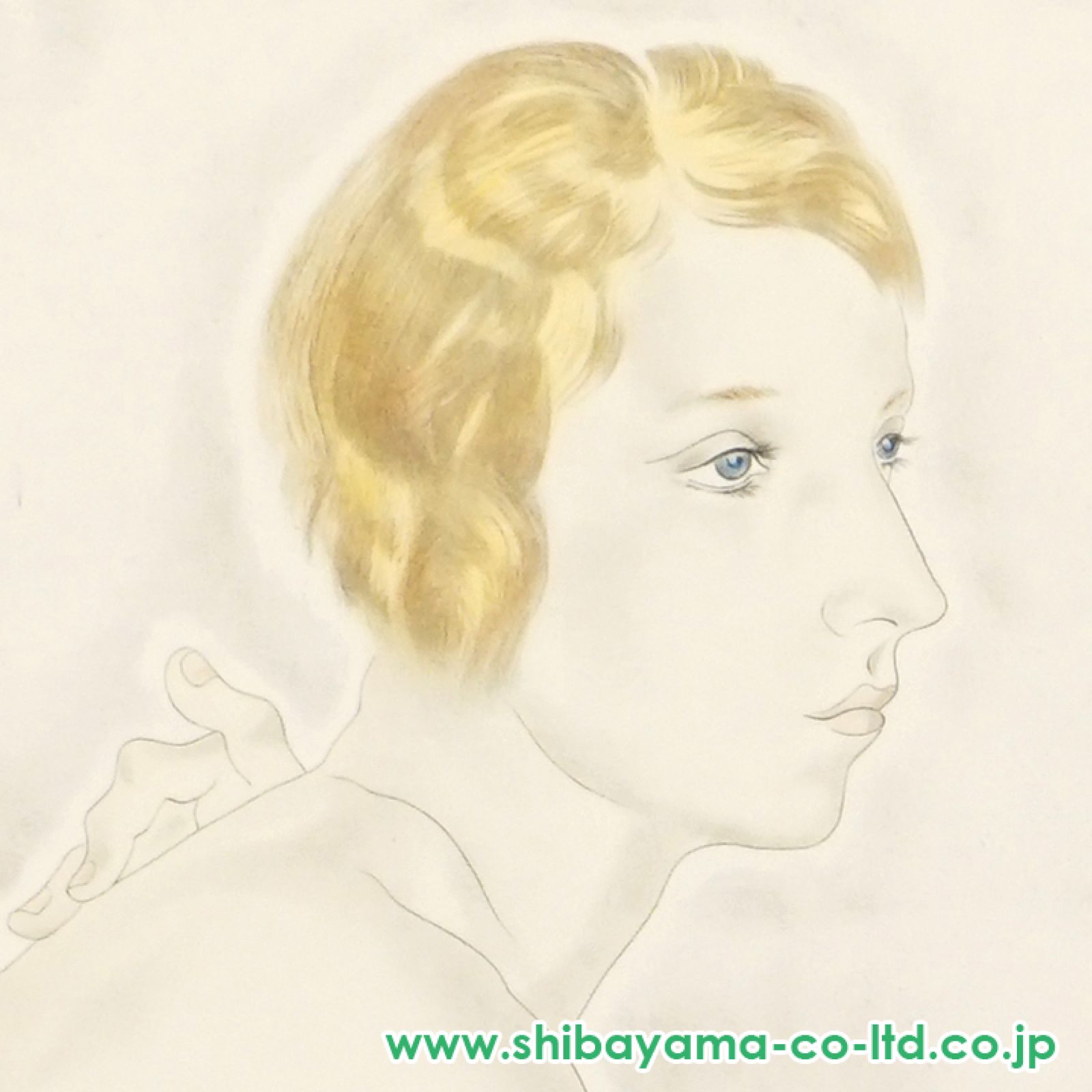 藤田嗣治　或る女(赤いショールの女) 嗣治（レオナール）藤田 - 『赤いショールの女、我が妻』