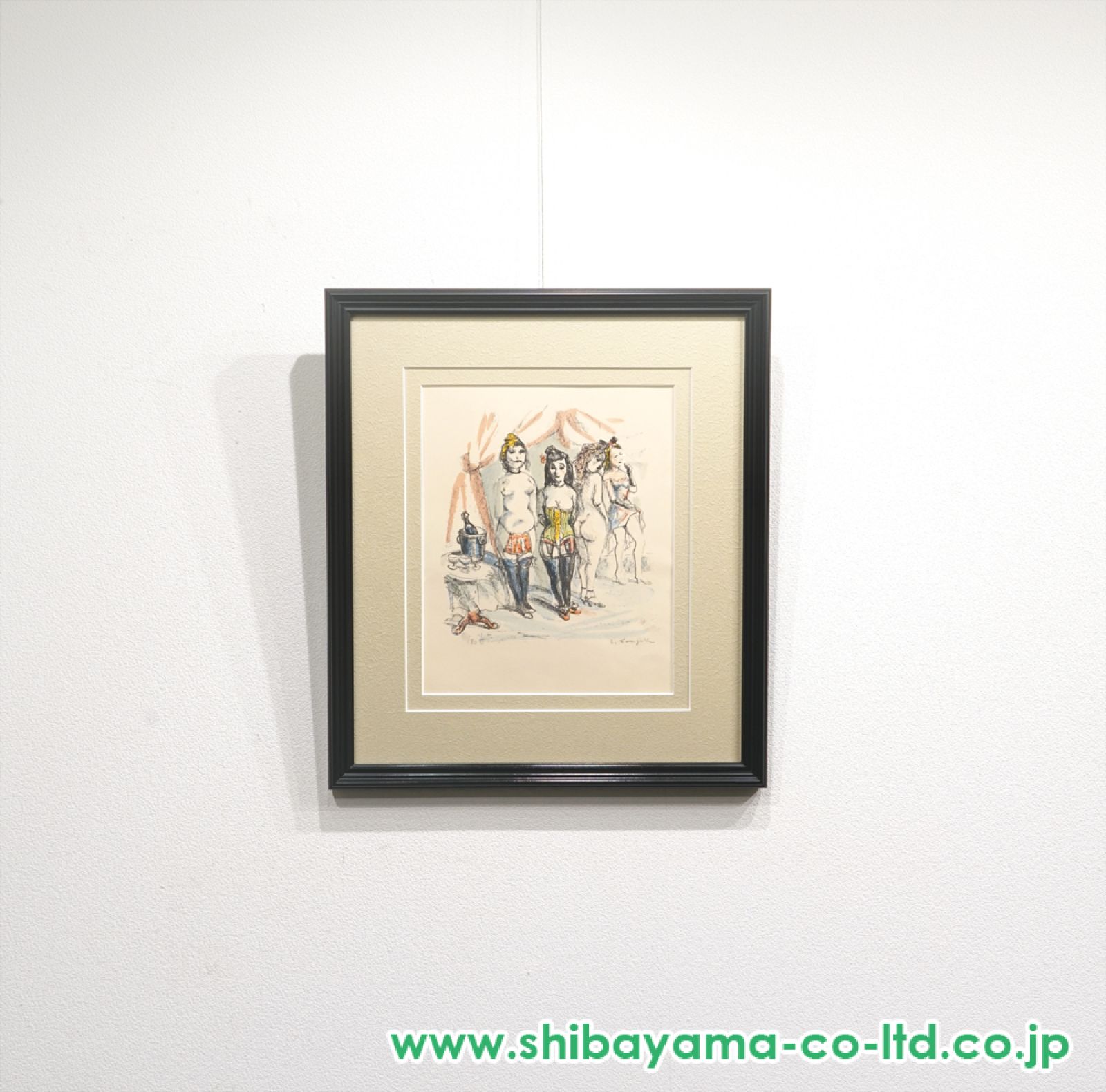 ♢地域限定 藤田嗣治 「果物と少女」 シルクスカーフ 額/古径 ♢地域限定 藤田嗣治 「果物と少女」 シルクスカーフ 額/古径