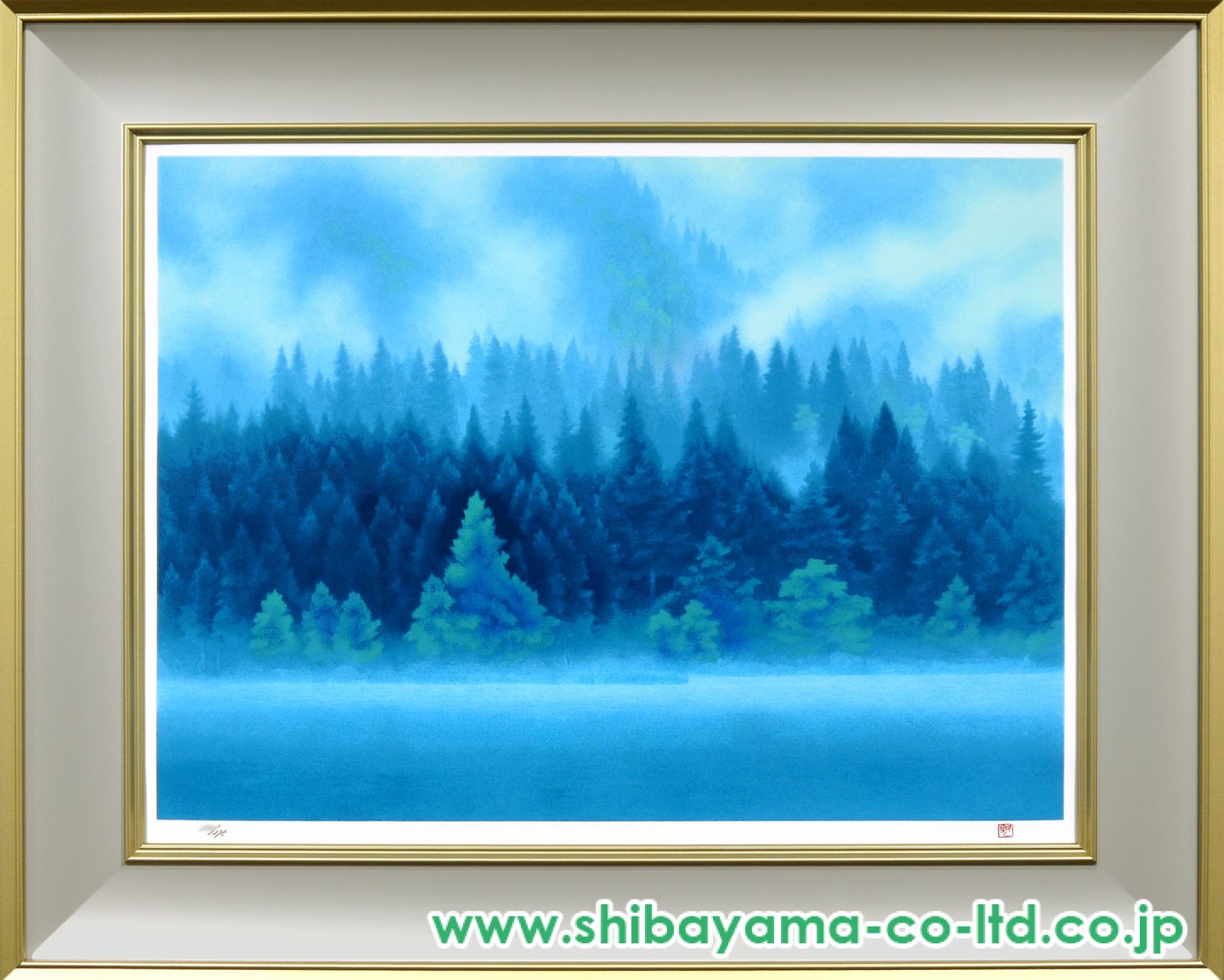 東山魁夷「霧立つ山湖」リトグラフ :: 絵画買取・販売 - シバヤマ