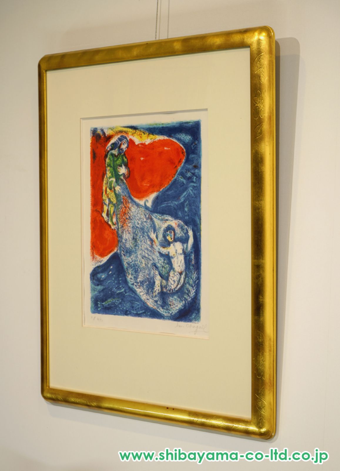 値下げ❗️ゴッホ リトグラフ バラとシャクヤク 絵画 マルク・シャガール「赤い花束」リトグラフ :: 絵画買取・販売
