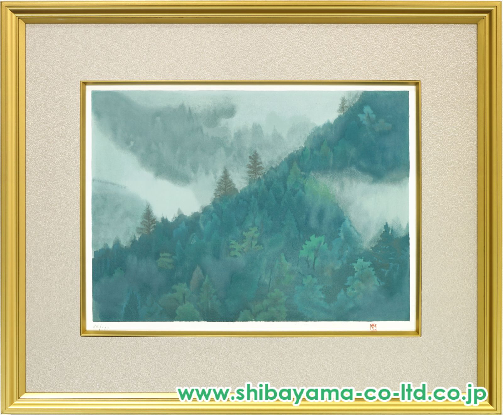 東山　魁夷、朝雲、希少画集画、新品額装付 楽天市場】東山魁夷 絵画 朝雲−吉野− 送料無料 【複製】【美術