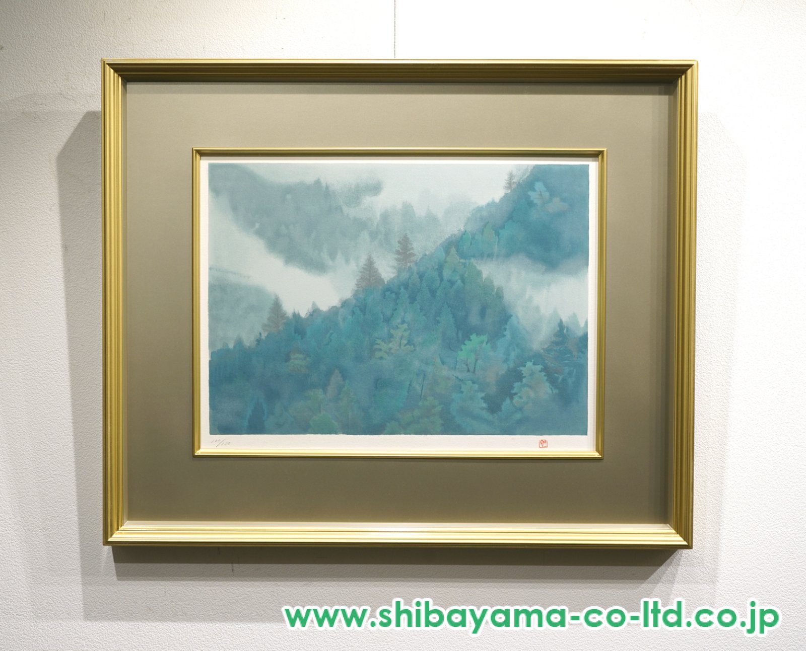 東山　魁夷、朝雲、希少画集画、新品額装付 東山 魁夷、朝雲、希少画集画、新品額装付