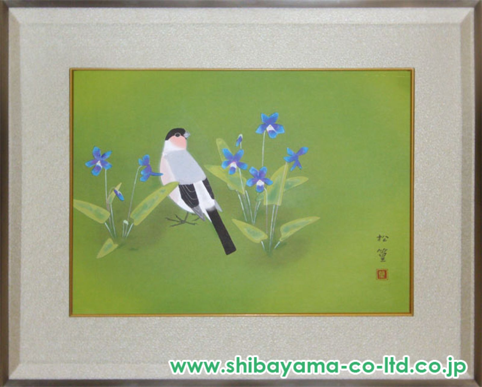 上村松篁　花かげ　84/150 自筆サイン・印　木版画 上村松篁 花かげ 84/150 自筆サイン・印 木版画 - 版画