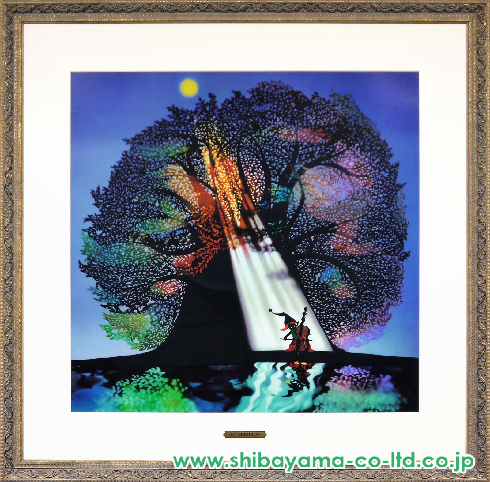 藤城清治「月光の響」リトグラフ :: 絵画買取・販売 - シバヤマ