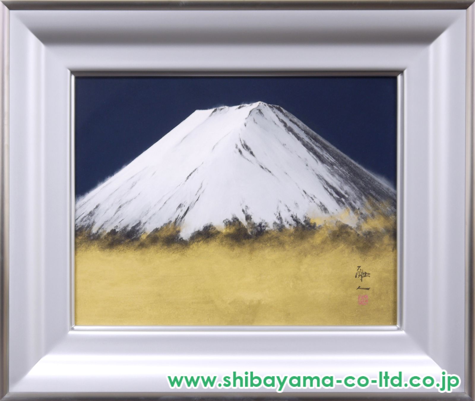 中路融人「富士」日本画 6号 :: 絵画買取・販売 - シバヤマ