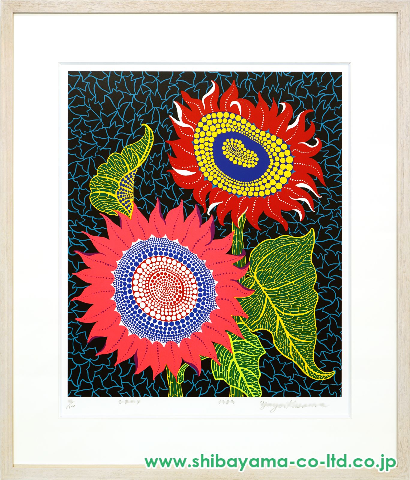 K.Yamada 肉筆絵画　ひまわり K.Yamada 肉筆絵画 ひまわり