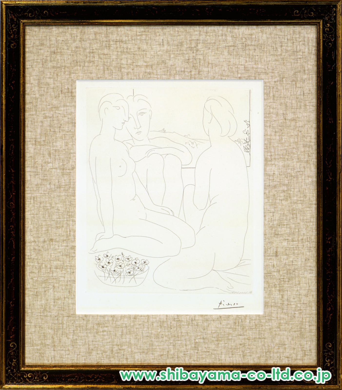パブロ・ピカソ 「眠る裸婦」 リトグラフ 版画 絵画 パブロ・ピカソ 『眠る裸婦』 リトグラフ - 北海道画廊