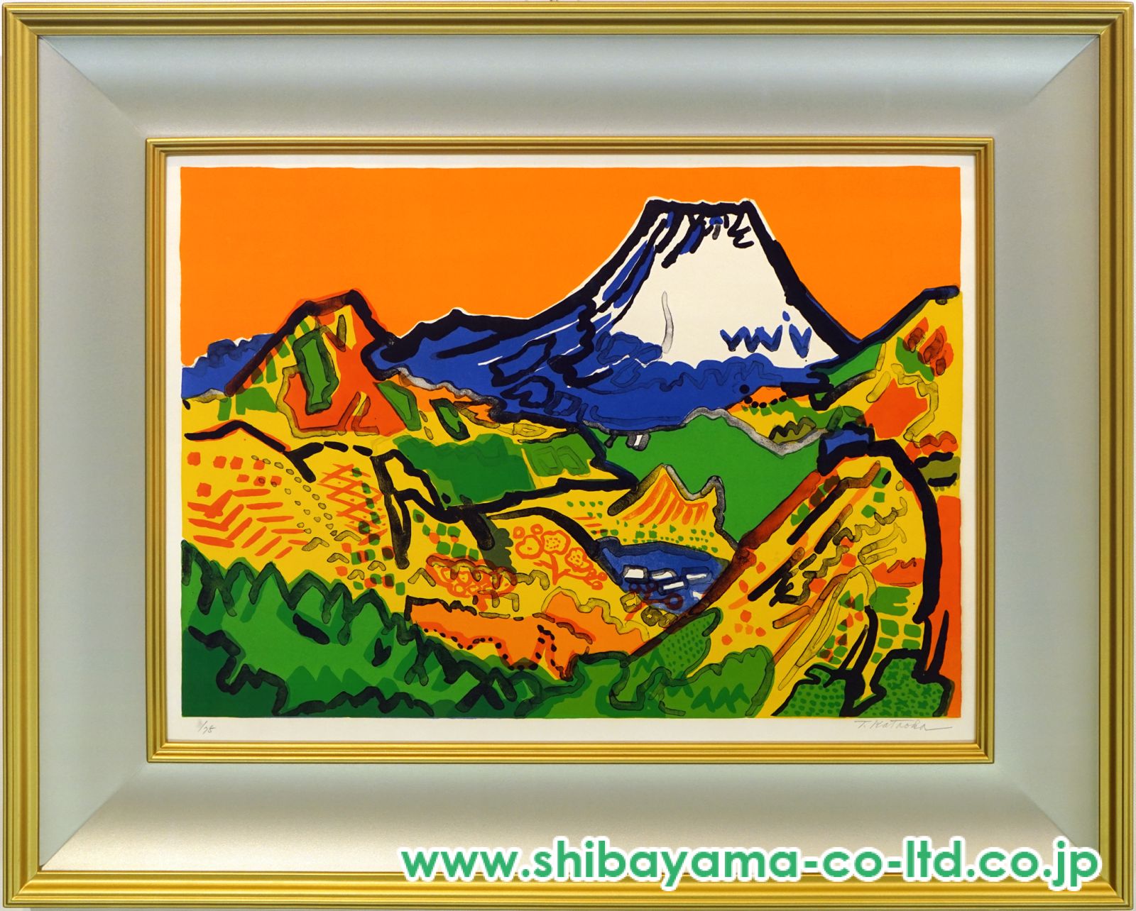 片岡 球子、【初冠雪の富士の山】、大判、超希少画集・額装画、状態良好 Yahoo!オークション - 片岡球子 〈初冠雪の富士の山〉 希少画集