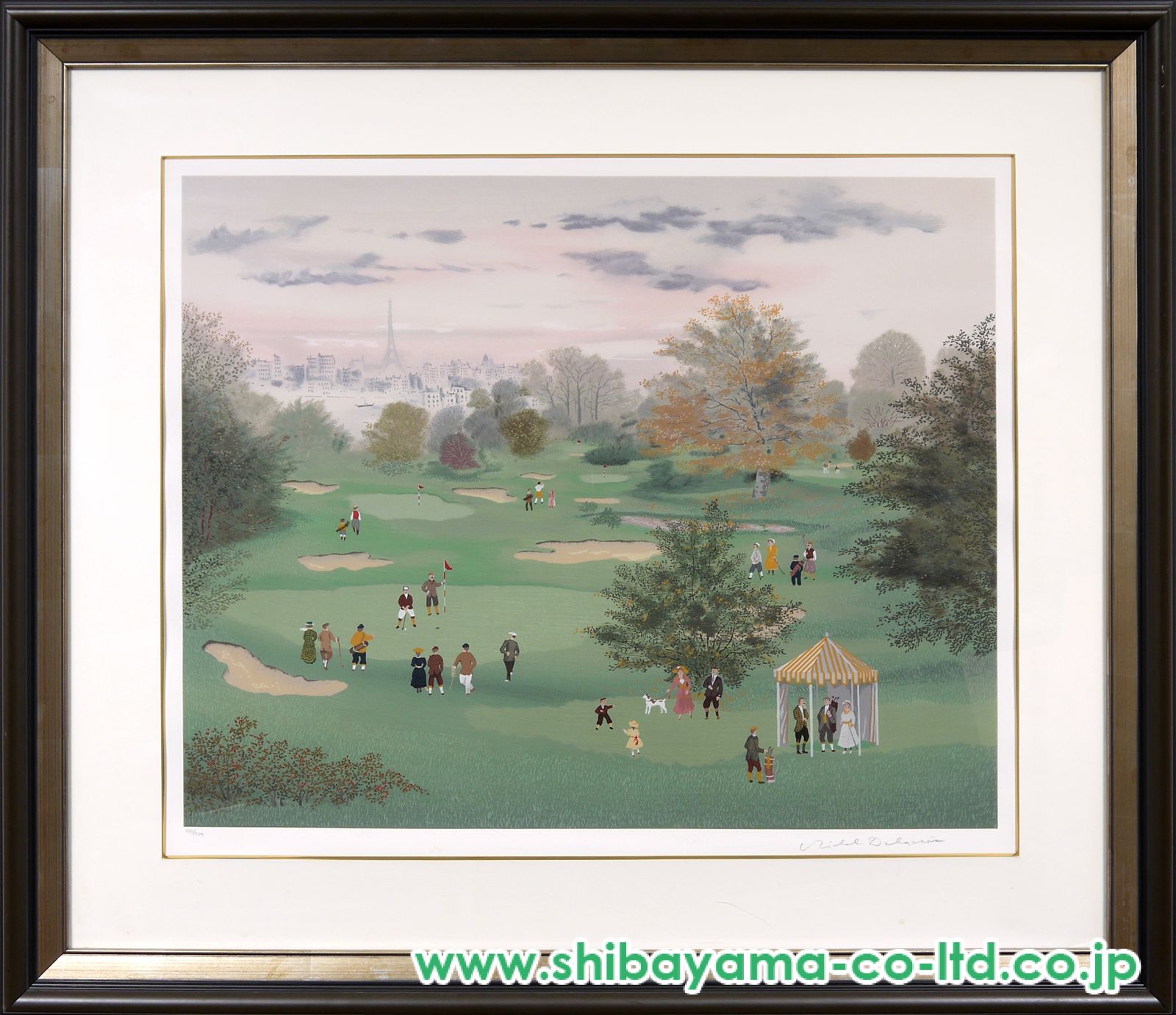 ミッシェル・ドラクロワ「Golf A Saint-Cloud」リトグラフ