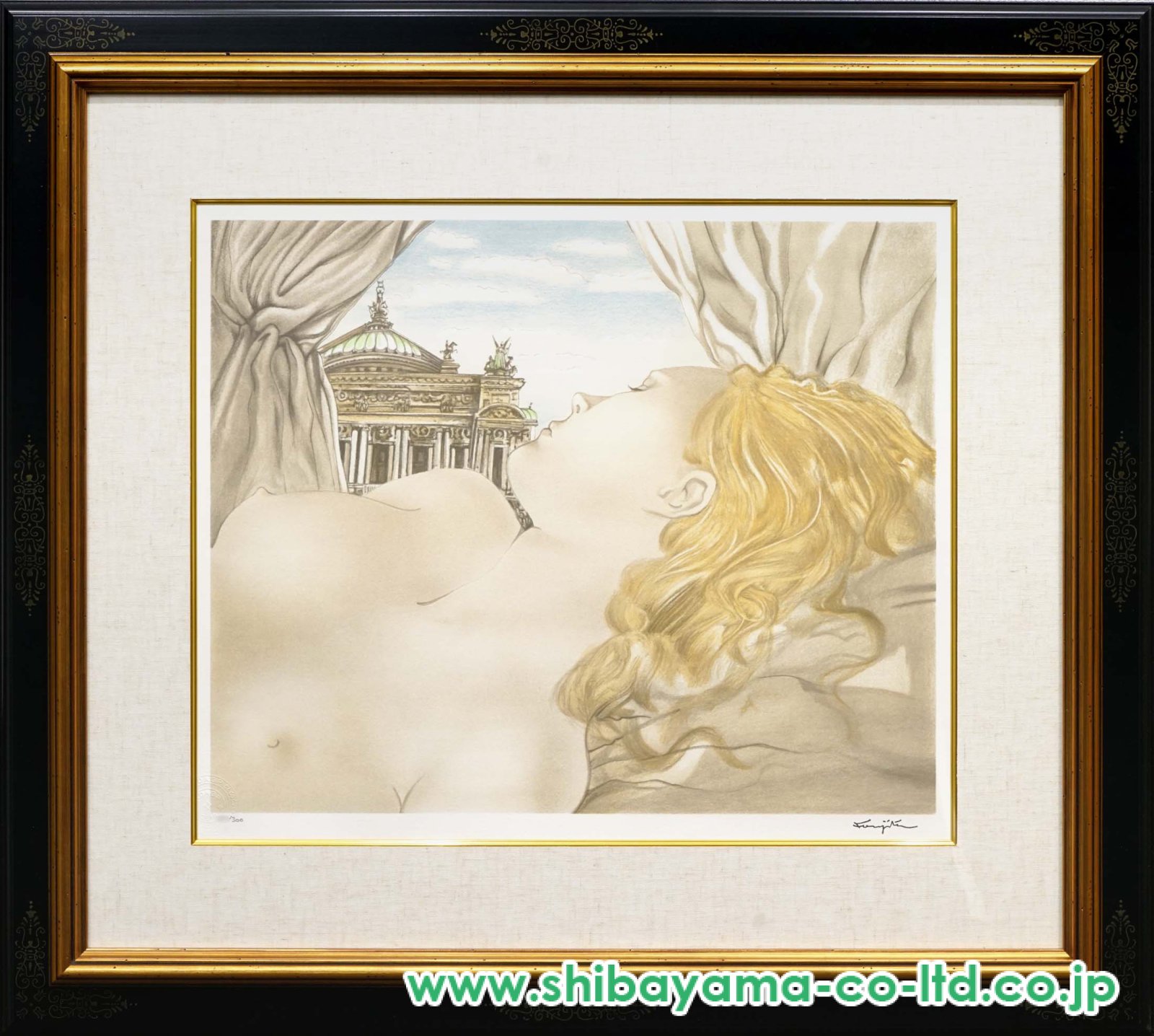 藤田嗣治「オペラ座の夢」リトグラフ :: 絵画買取・販売 - シバヤマ